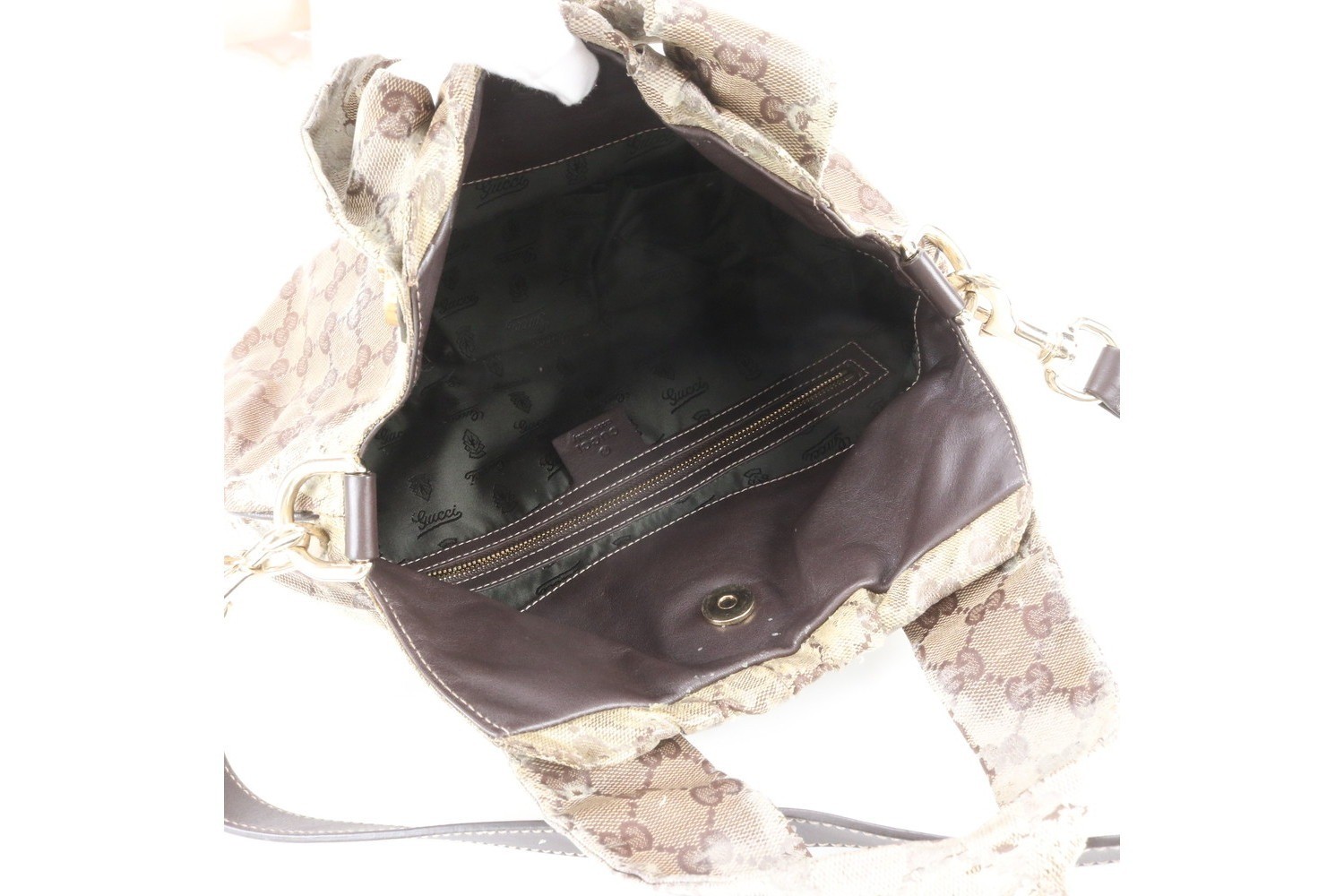 GG Crystal Hysteria 203486 Leather 2-Way Shoulder Bag — view 8