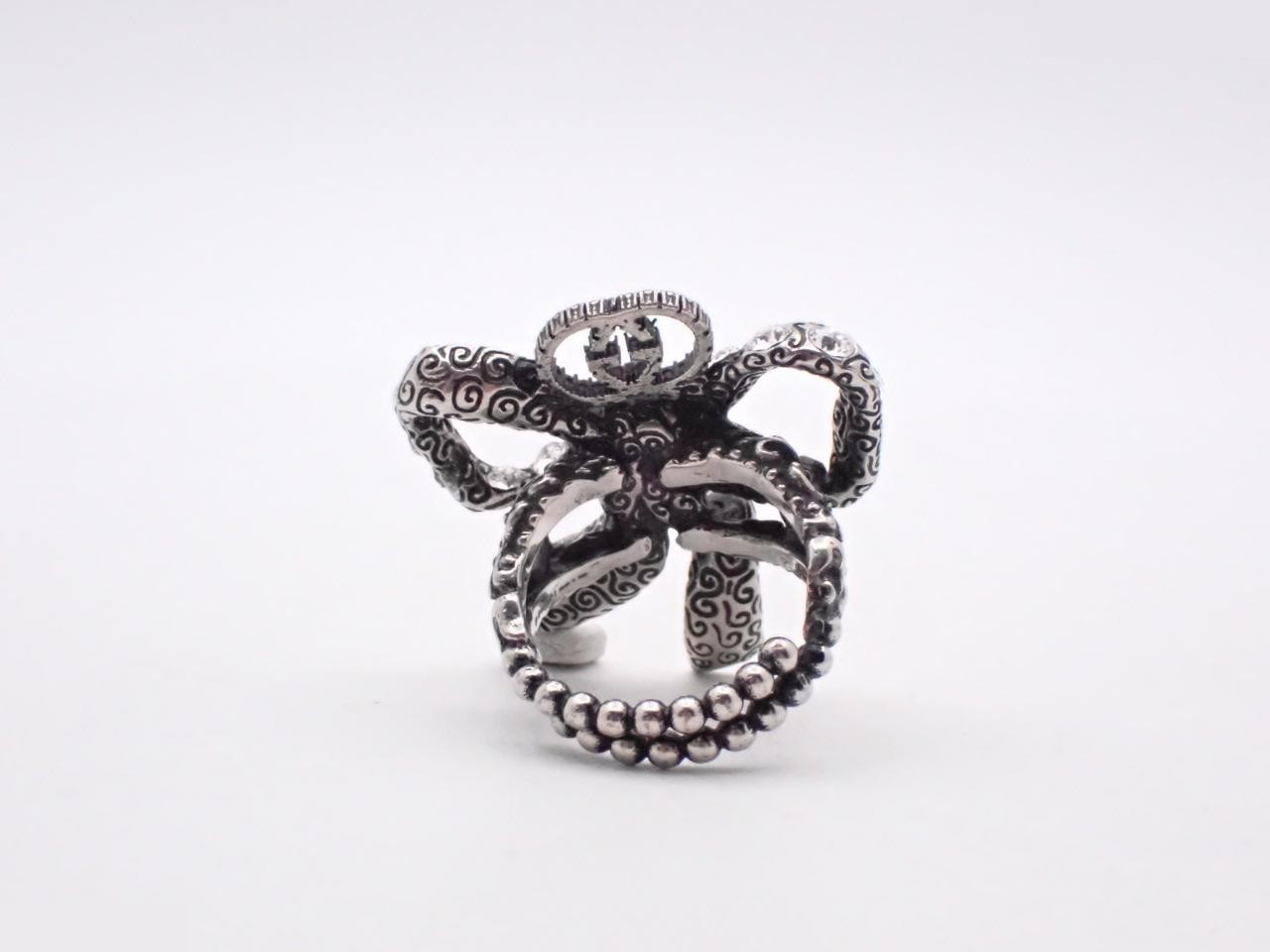 Interlocking G Ribbon Ring, 925/14.2g, #15.5 — view 2