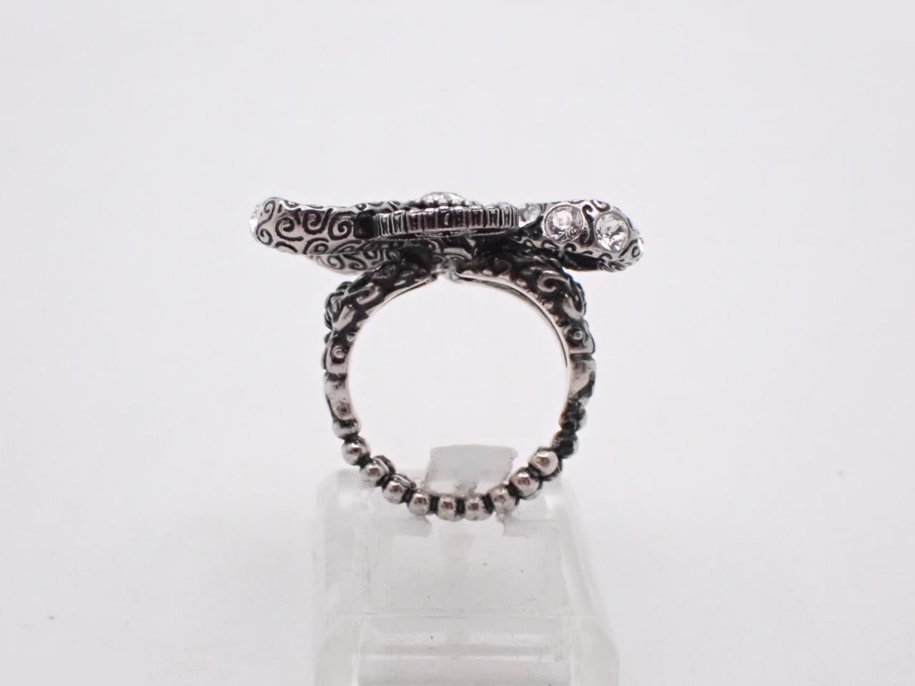 Interlocking G Ribbon Ring, 925/14.2g, #15.5 — view 3