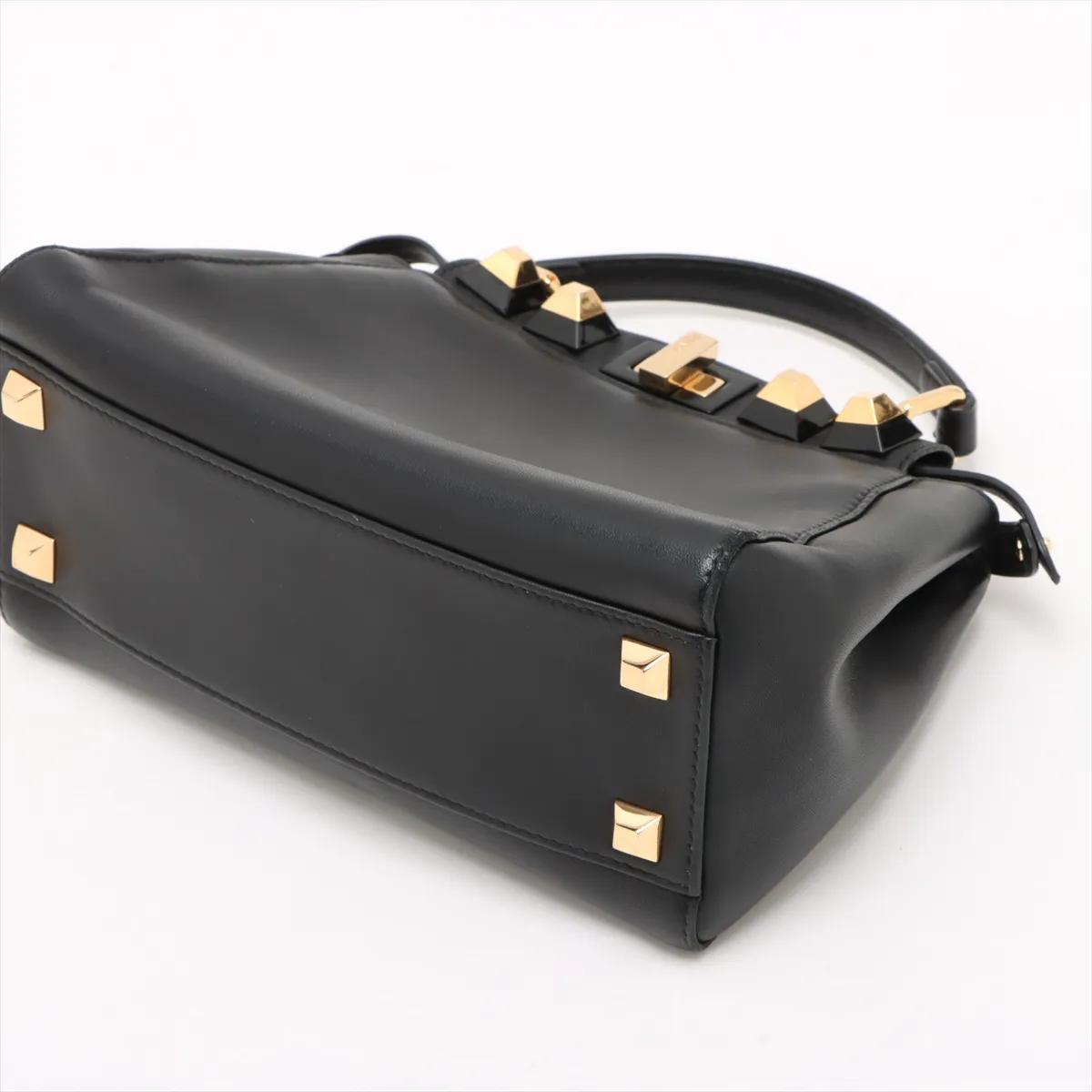 Mini Peekaboo Leather 2-Way Handbag, Black 8BN244 — view 3
