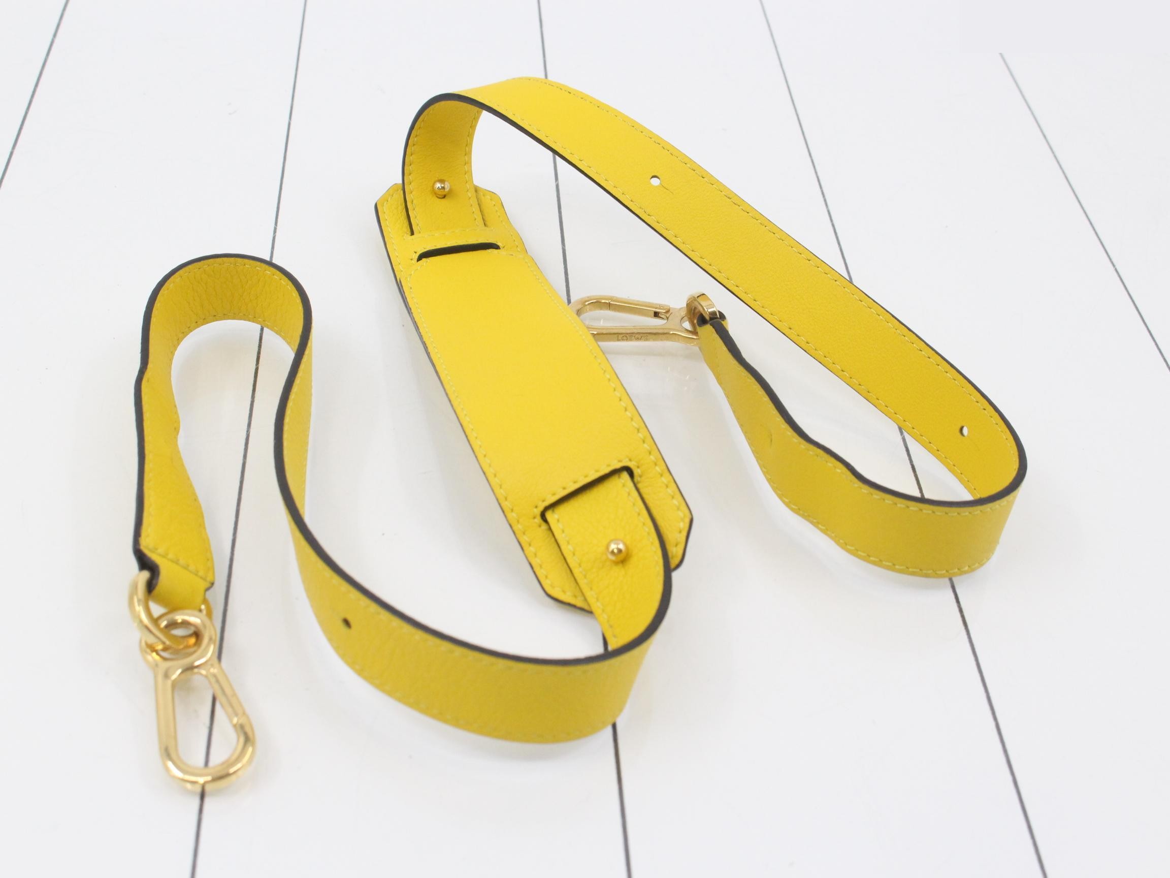 Puzzle Leather 2-Way Handbag, Yellow — view 7