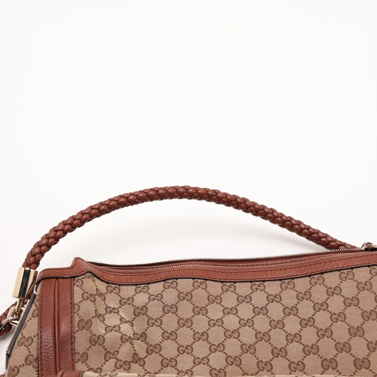 GG Canvas 269949 Canvas x Leather Shoulder Bag Beige x Brown — view 6