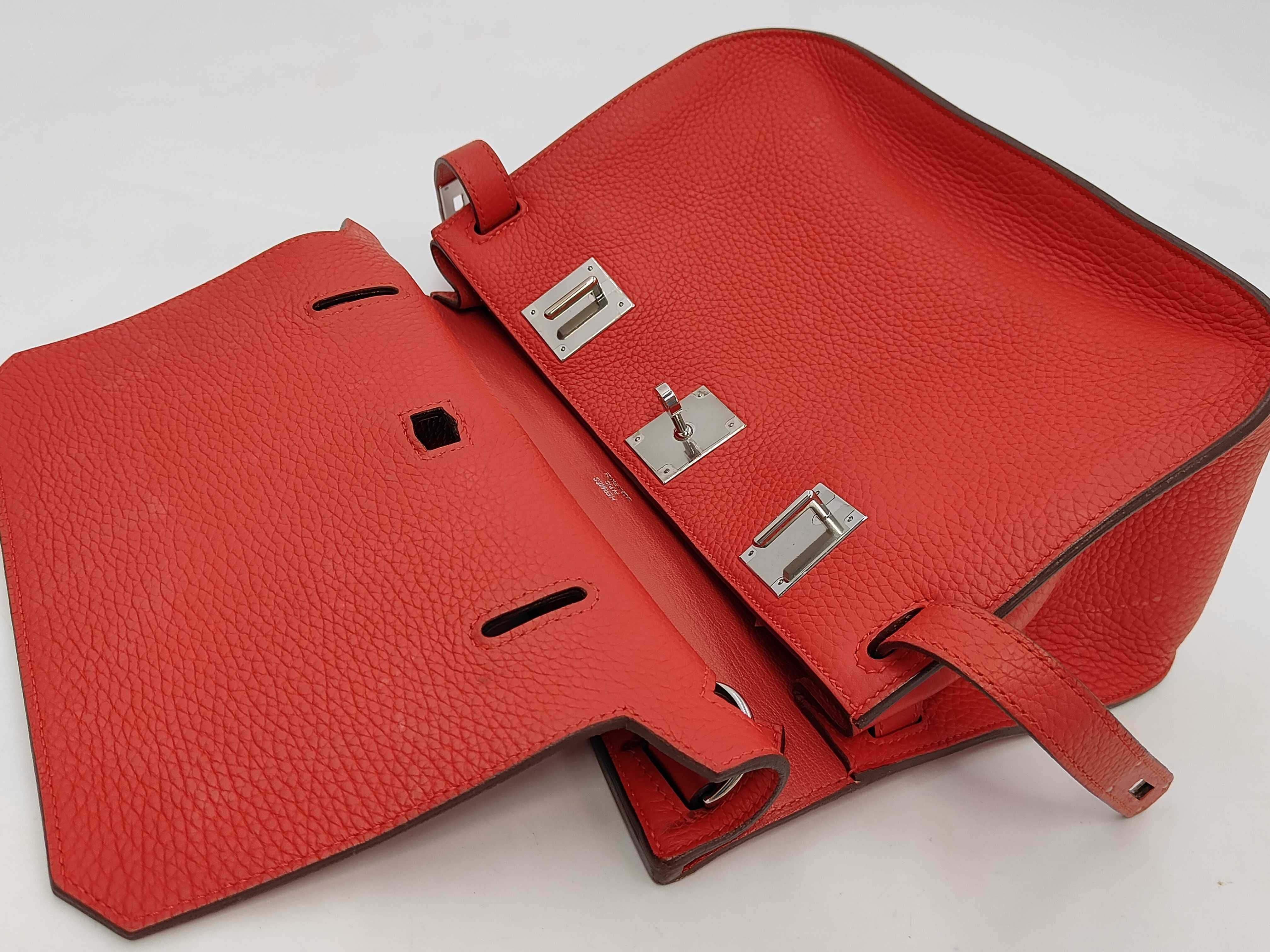 Gypsier 28 Rouge Cazac Taurillon Clemence Silver Hardware X Engraved Shoulder Bag — view 9