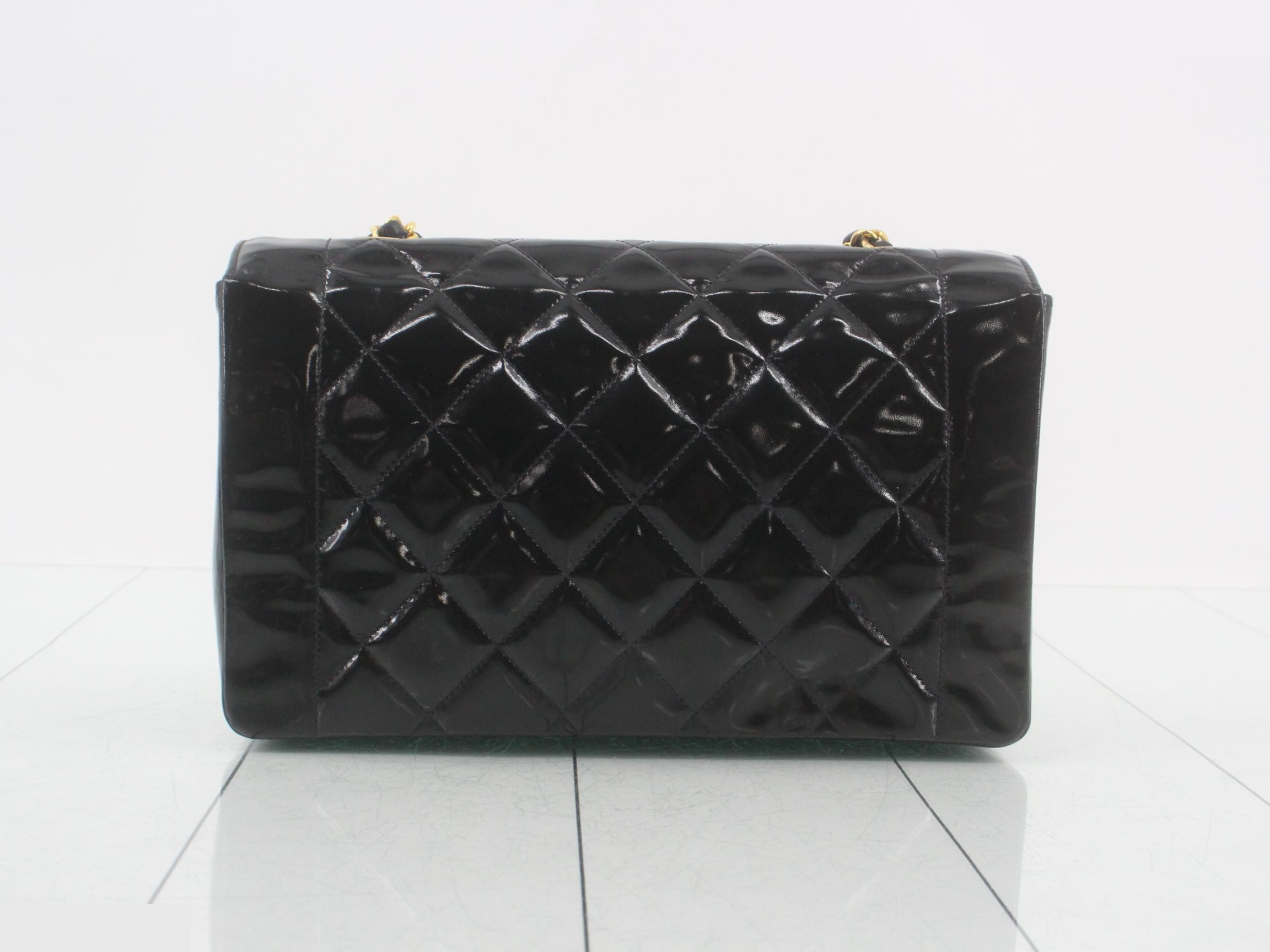 Enamel Chain Shoulder Bag, Diana Matelassé — view 2
