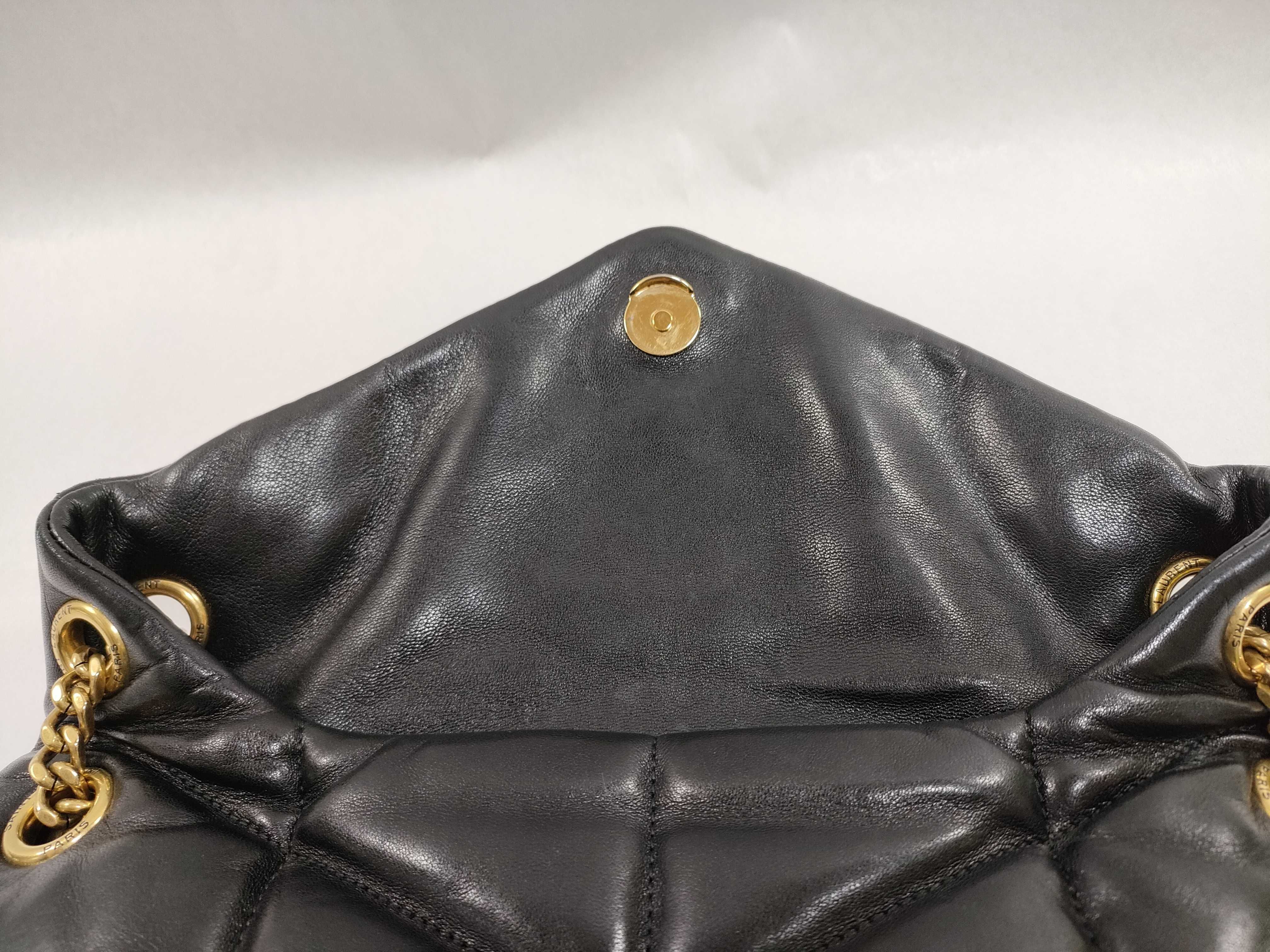 Loulou Puffer Handbag Gold Chain Shoulder Bag — view 11