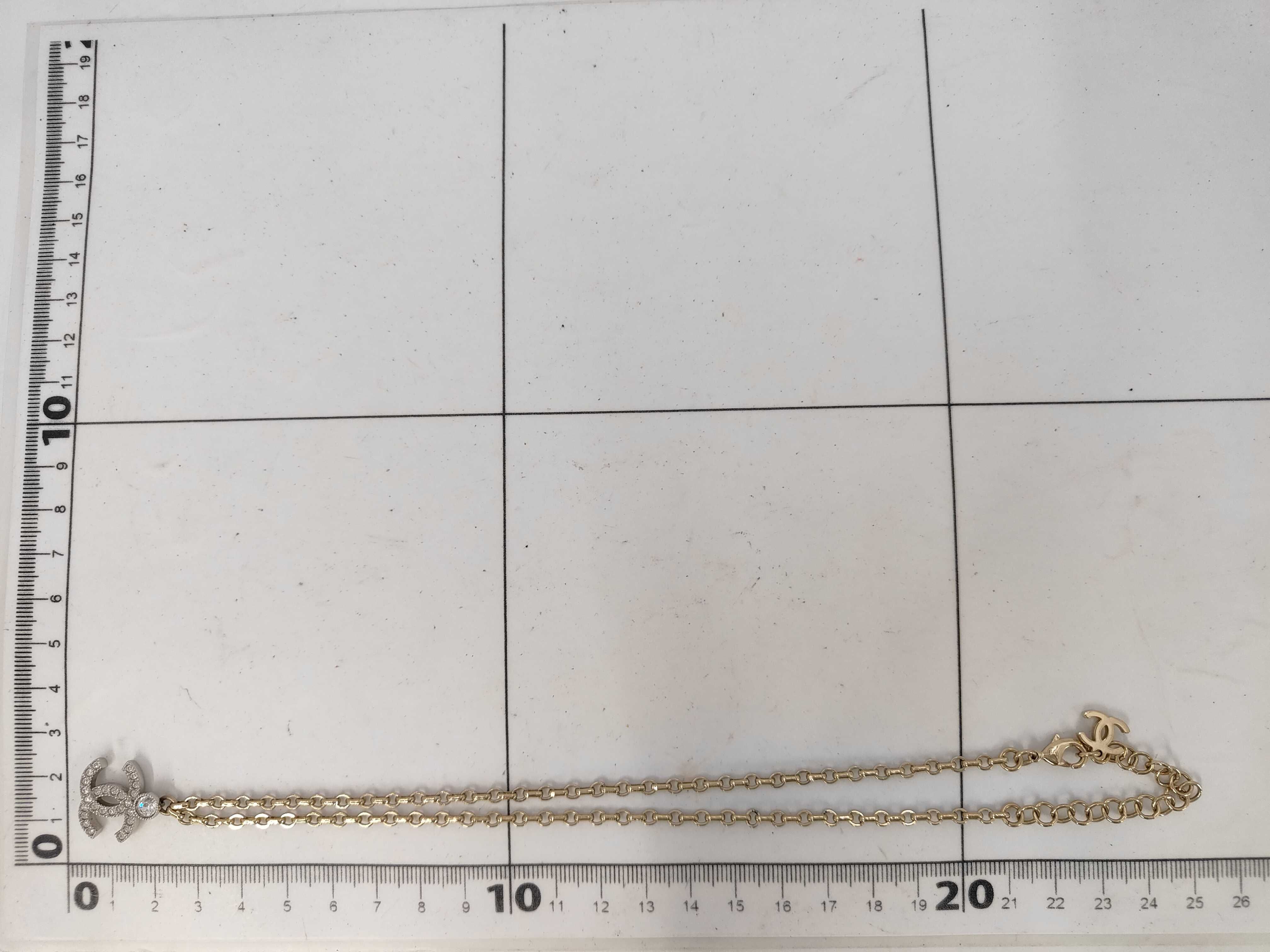 Coco Mark Silver x Gold Rhinestone Necklace — view 5