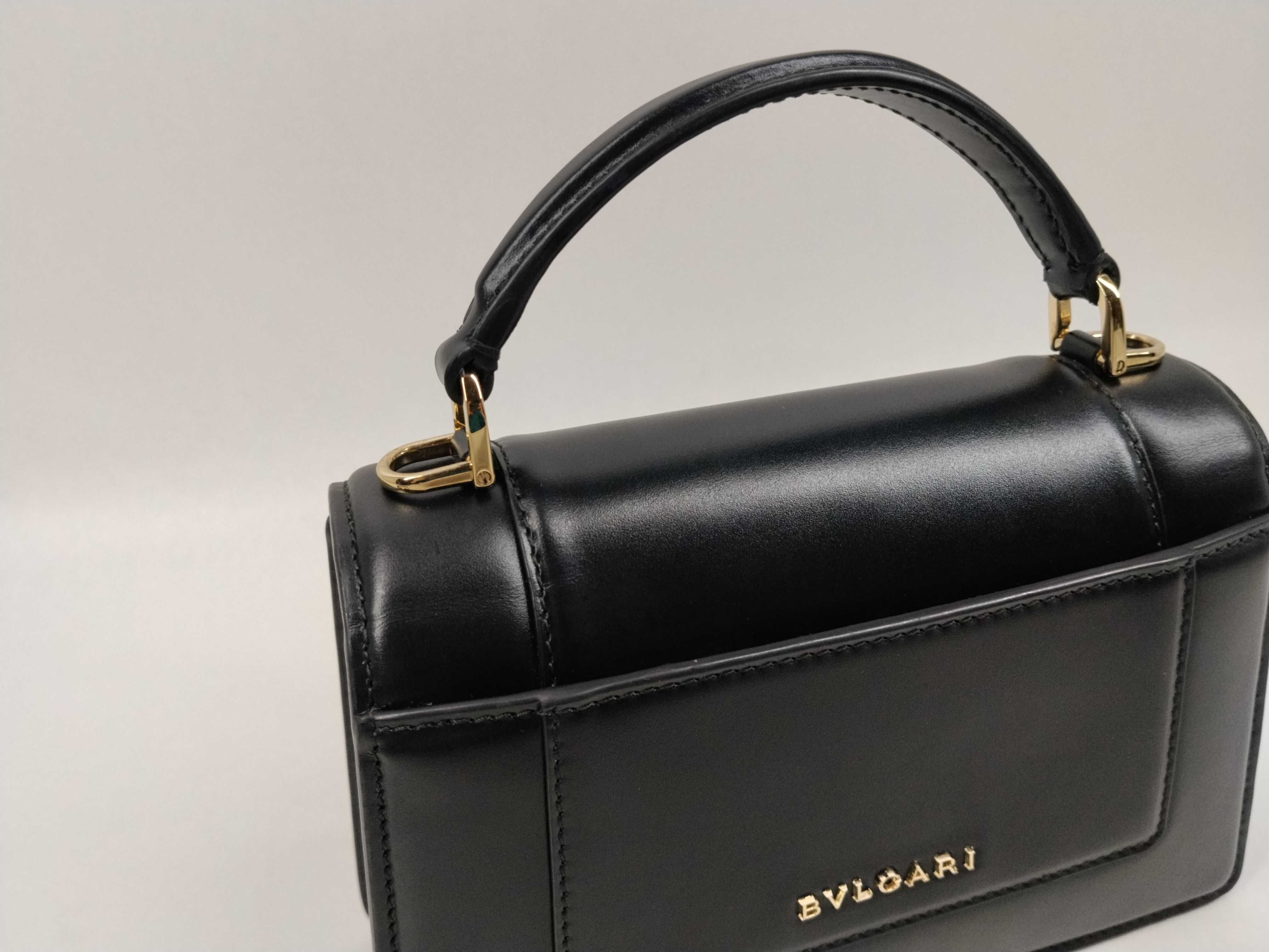 Serpenti Handbag Shoulder Bag Leather Black Handbag — view 3