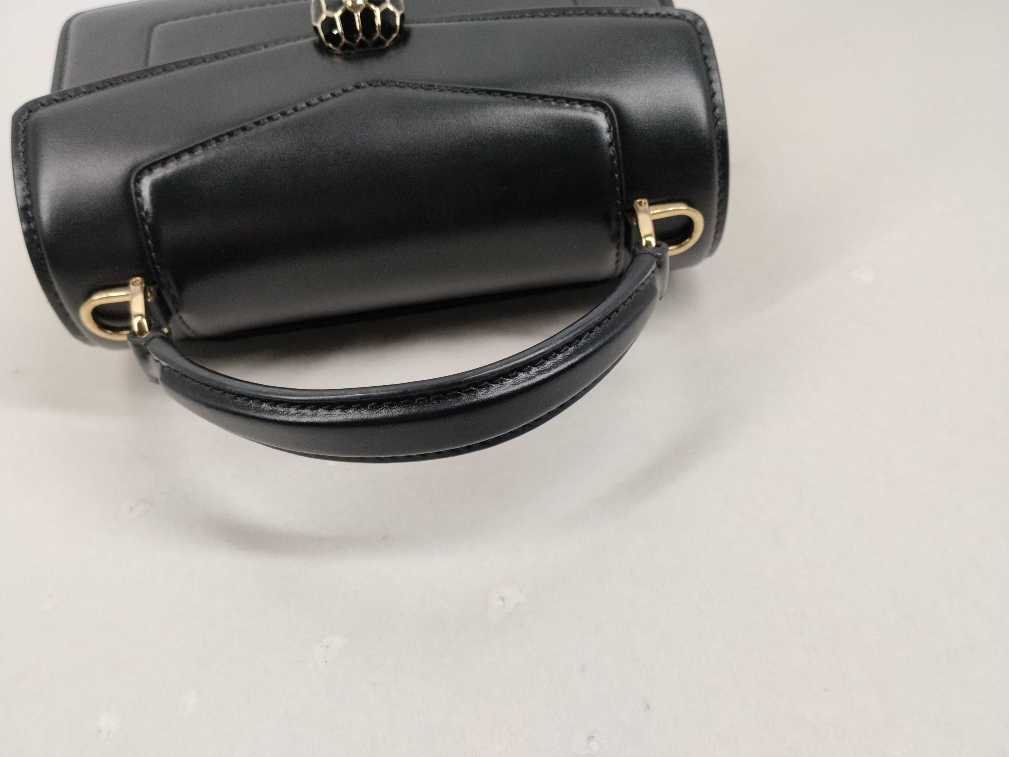 Serpenti Handbag Shoulder Bag Leather Black Handbag — view 5