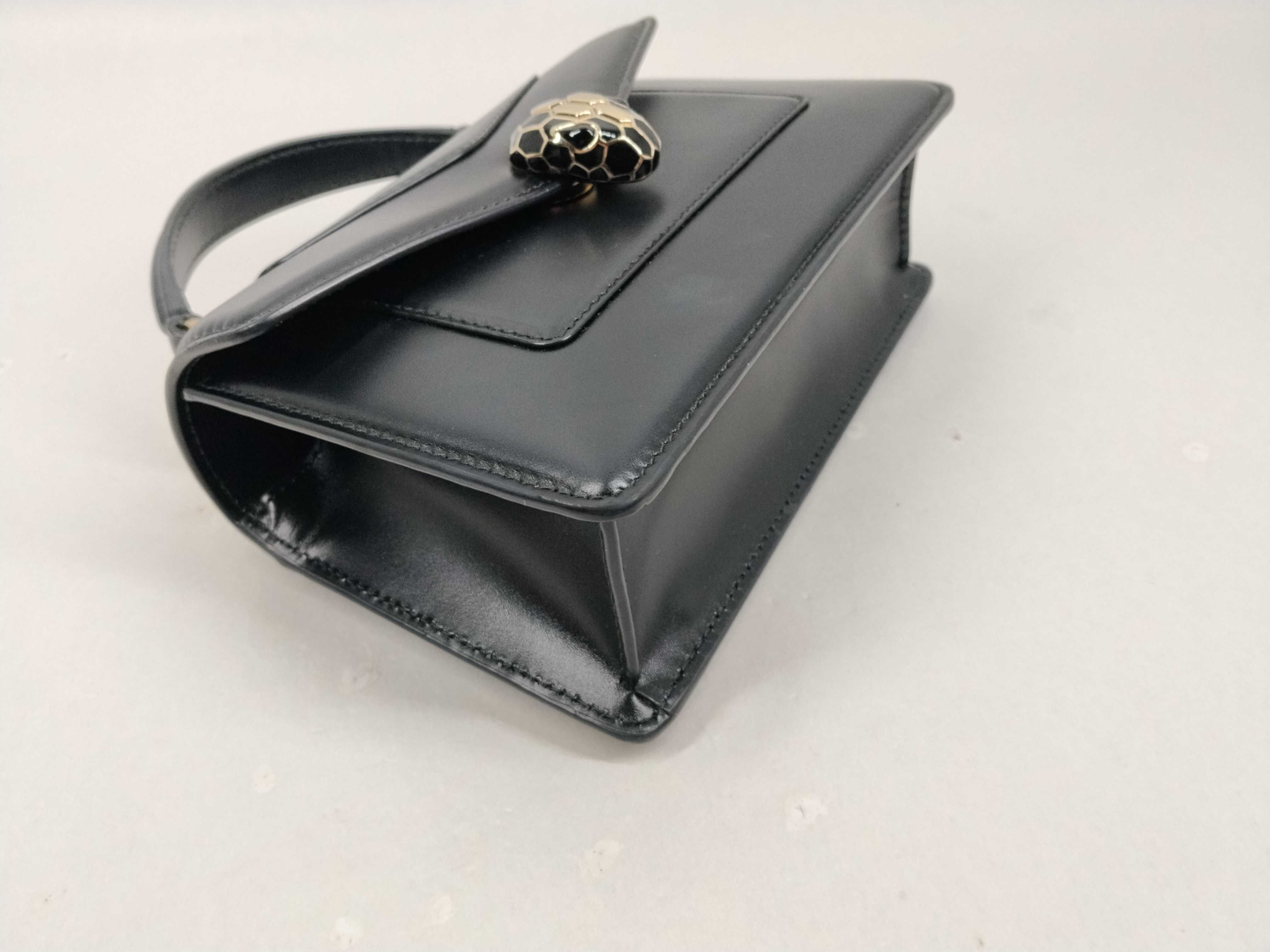 Serpenti Handbag Shoulder Bag Leather Black Handbag — view 6