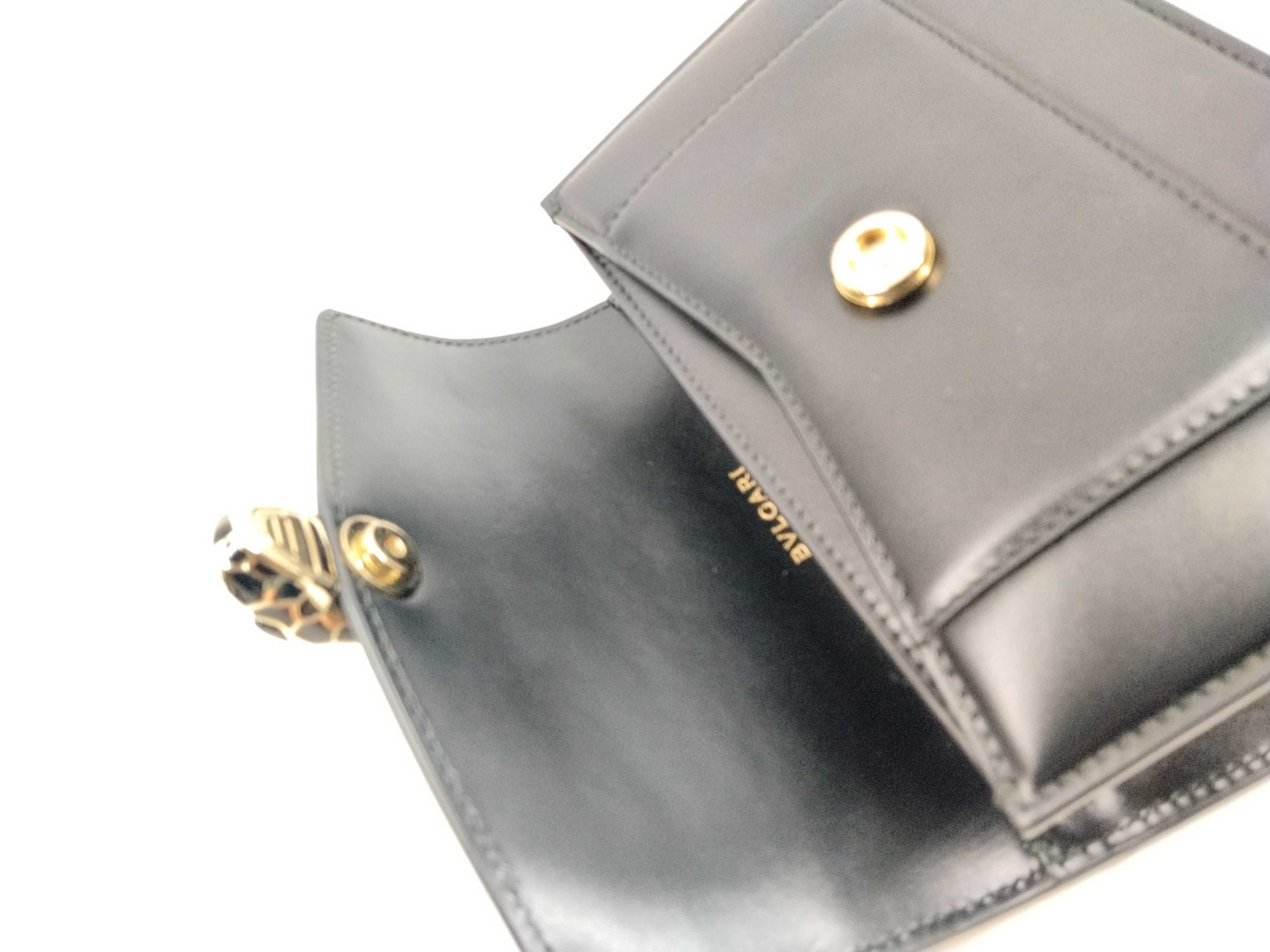 Serpenti Handbag Shoulder Bag Leather Black Handbag — view 9