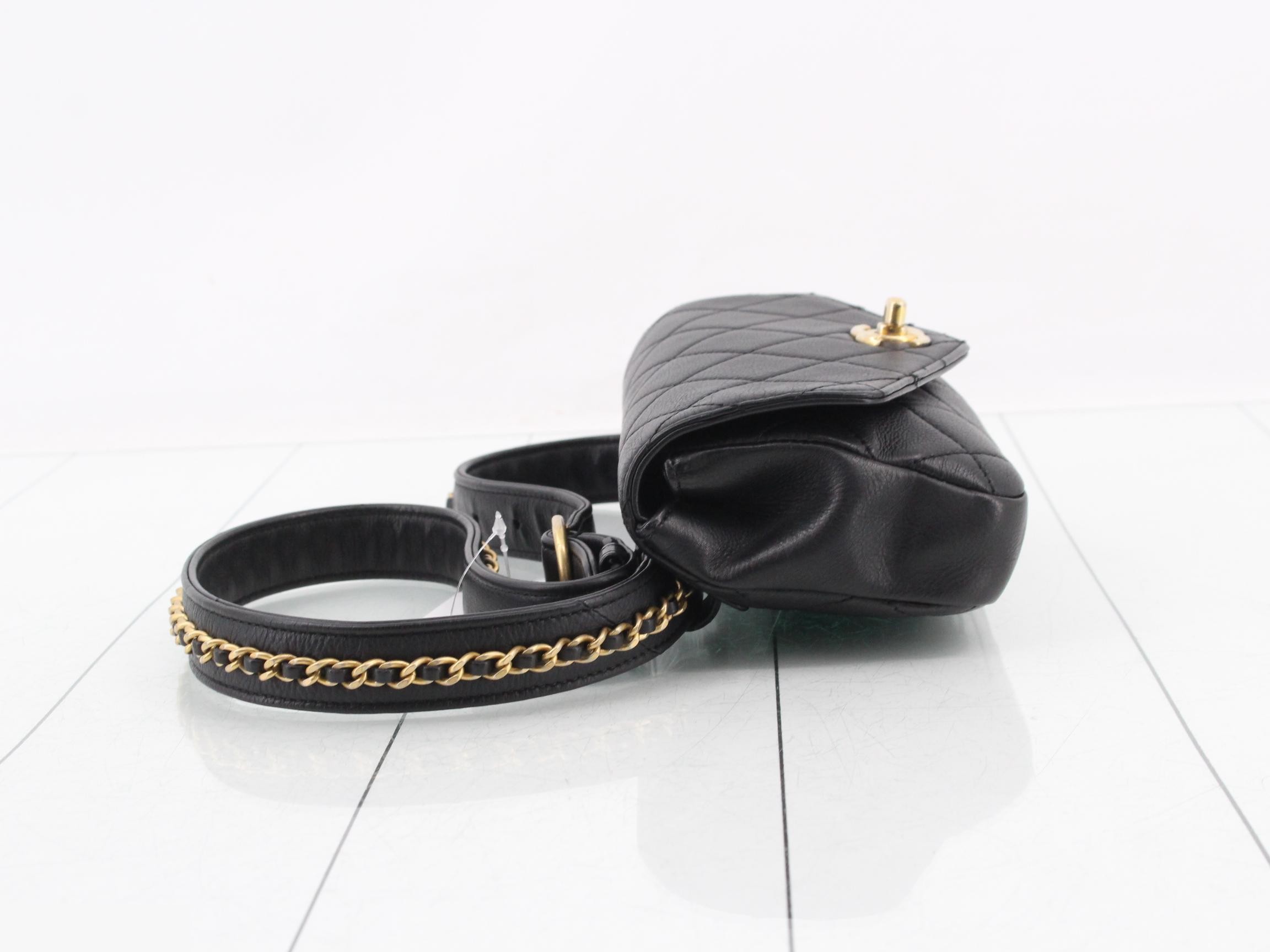Leather Turnlock Waist Bag — view 4
