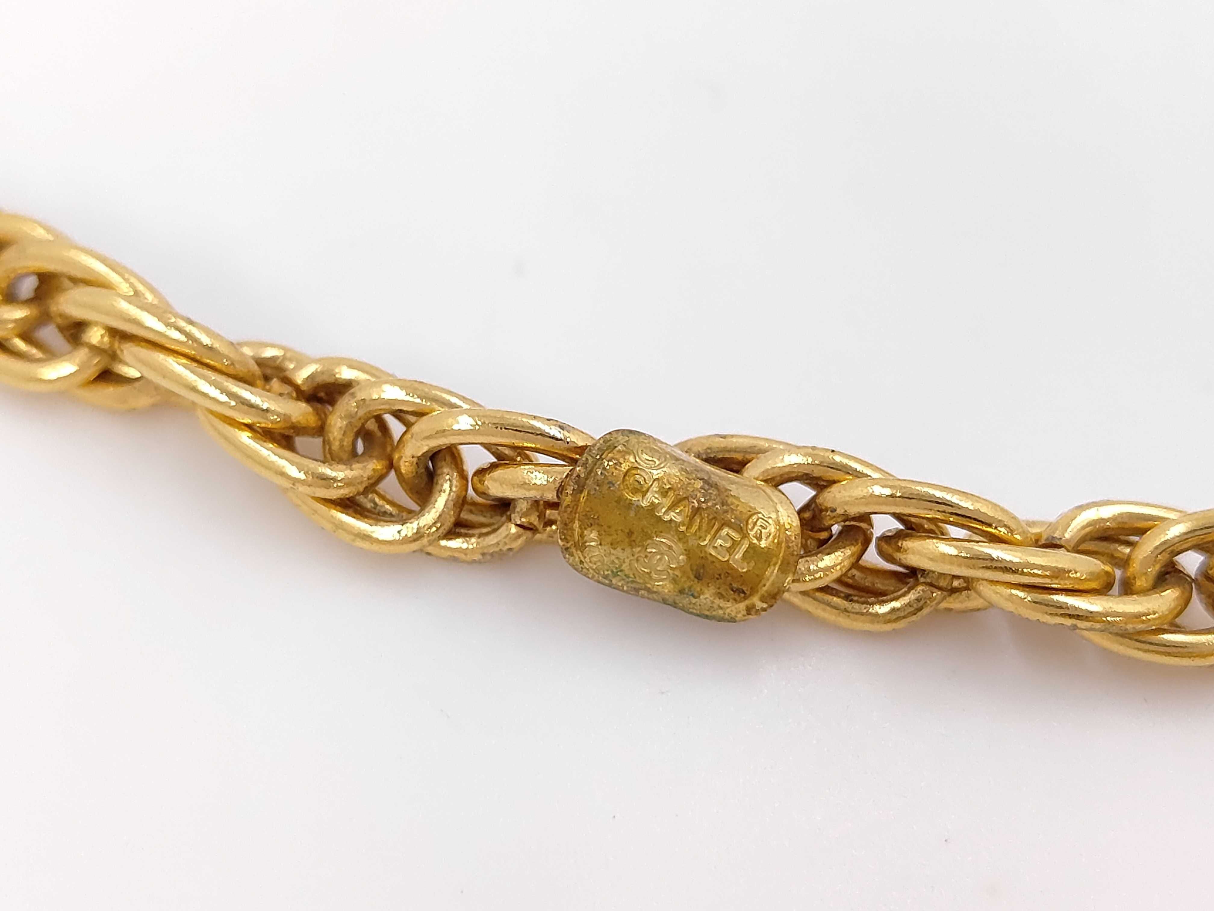 Coco Mark Gold Stone Necklace — view 3