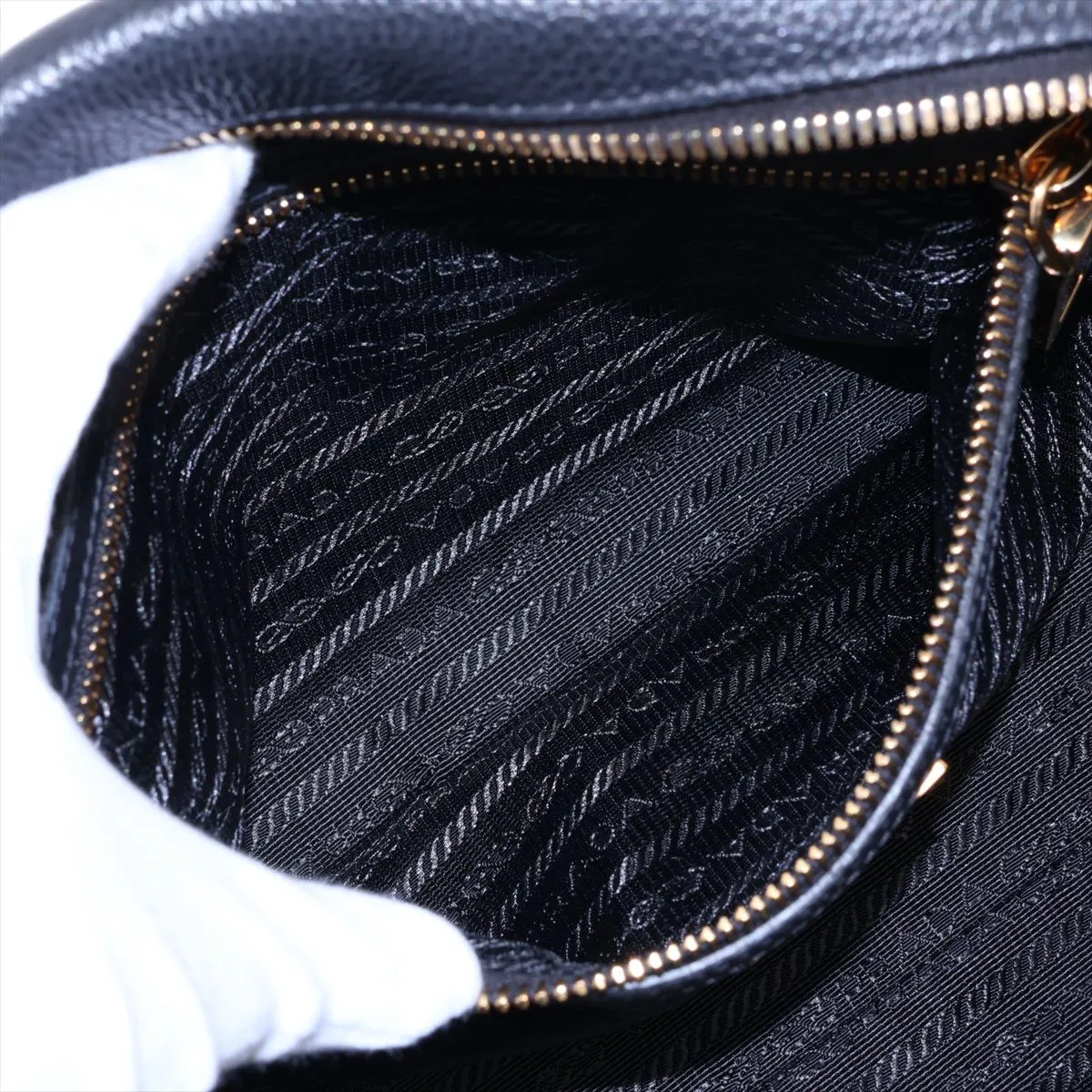 Vitello Leather 2-Way Handbag, Black — view 9