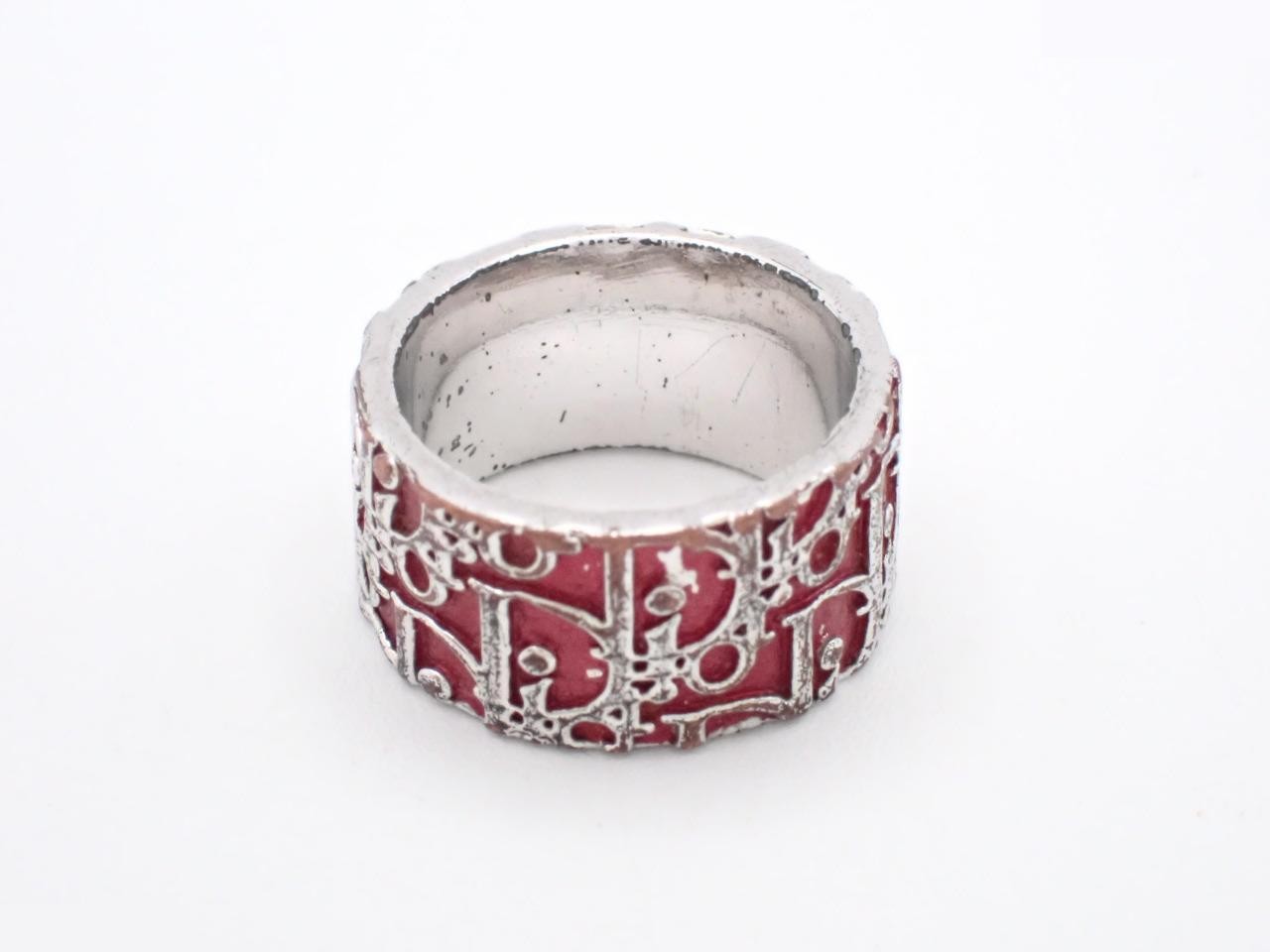 Trotter Red x Silver Ring, Stamped 9, Actual Size #12, 8.2g — view 2