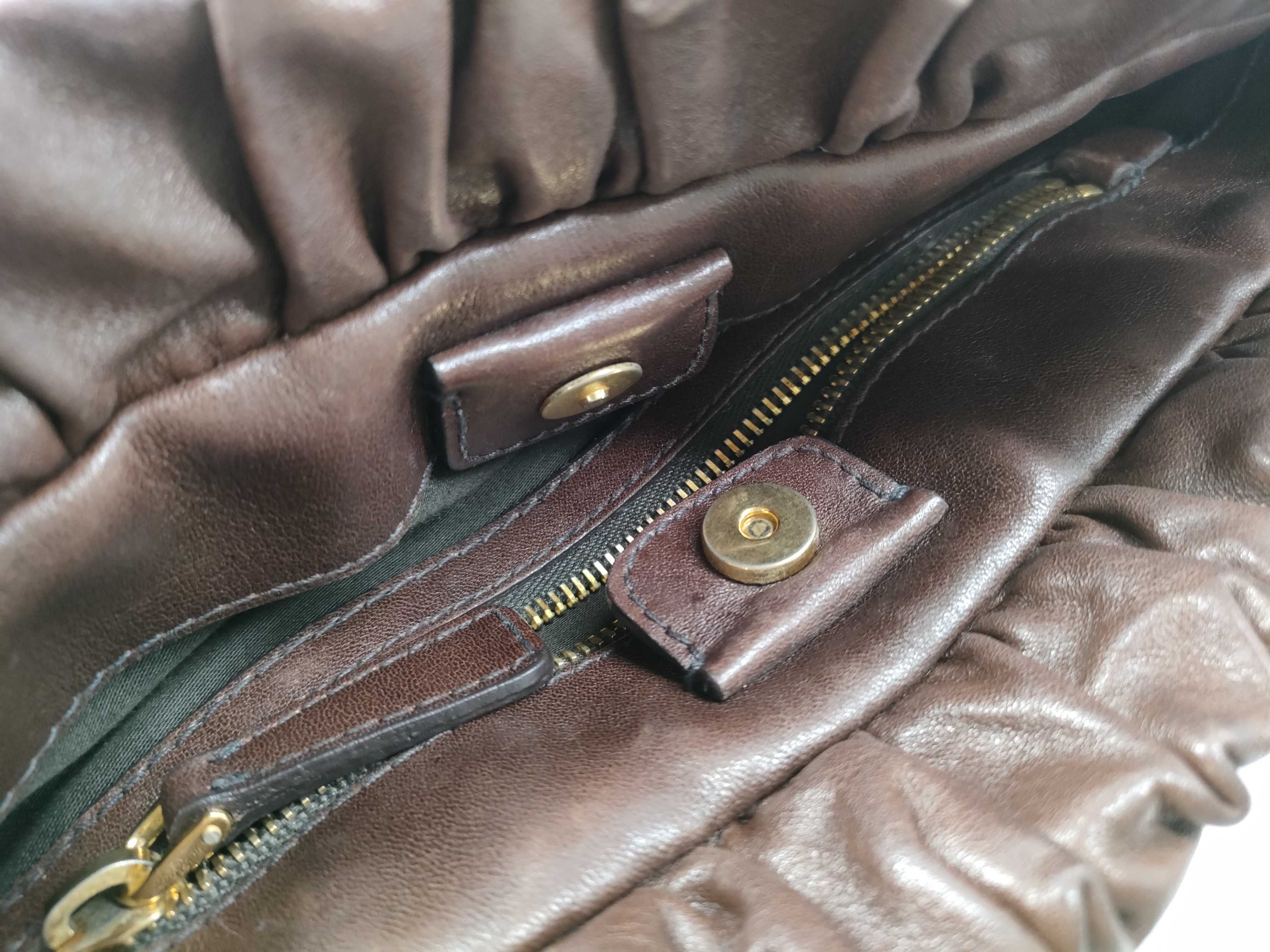 Vitello Luxe Gathered 2-Way Handbag — view 11