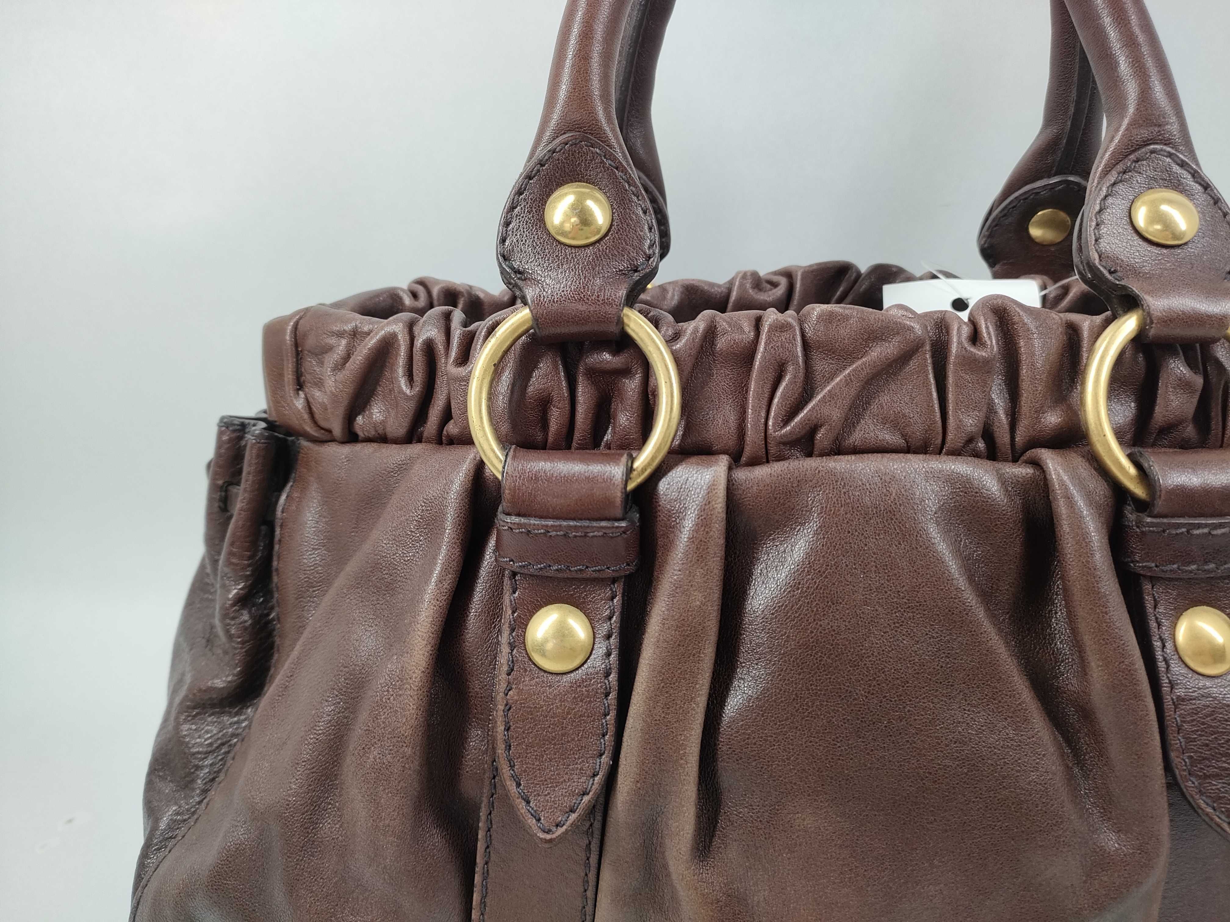 Vitello Luxe Gathered 2-Way Handbag — view 3