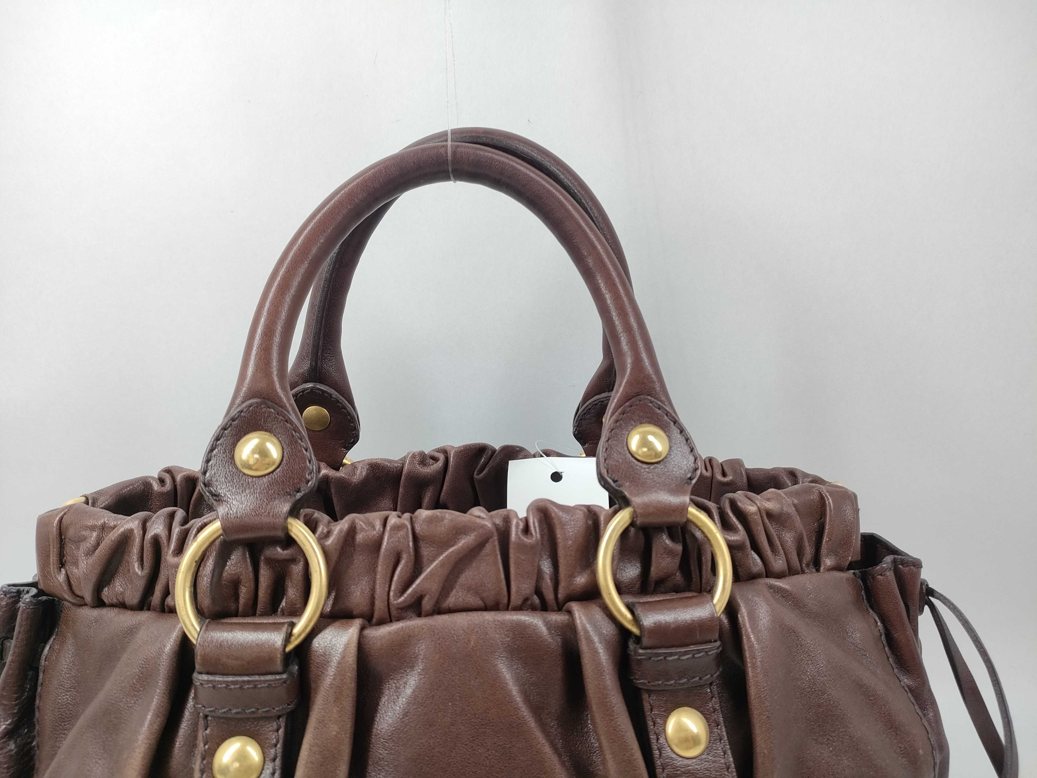 Vitello Luxe Gathered 2-Way Handbag — view 4