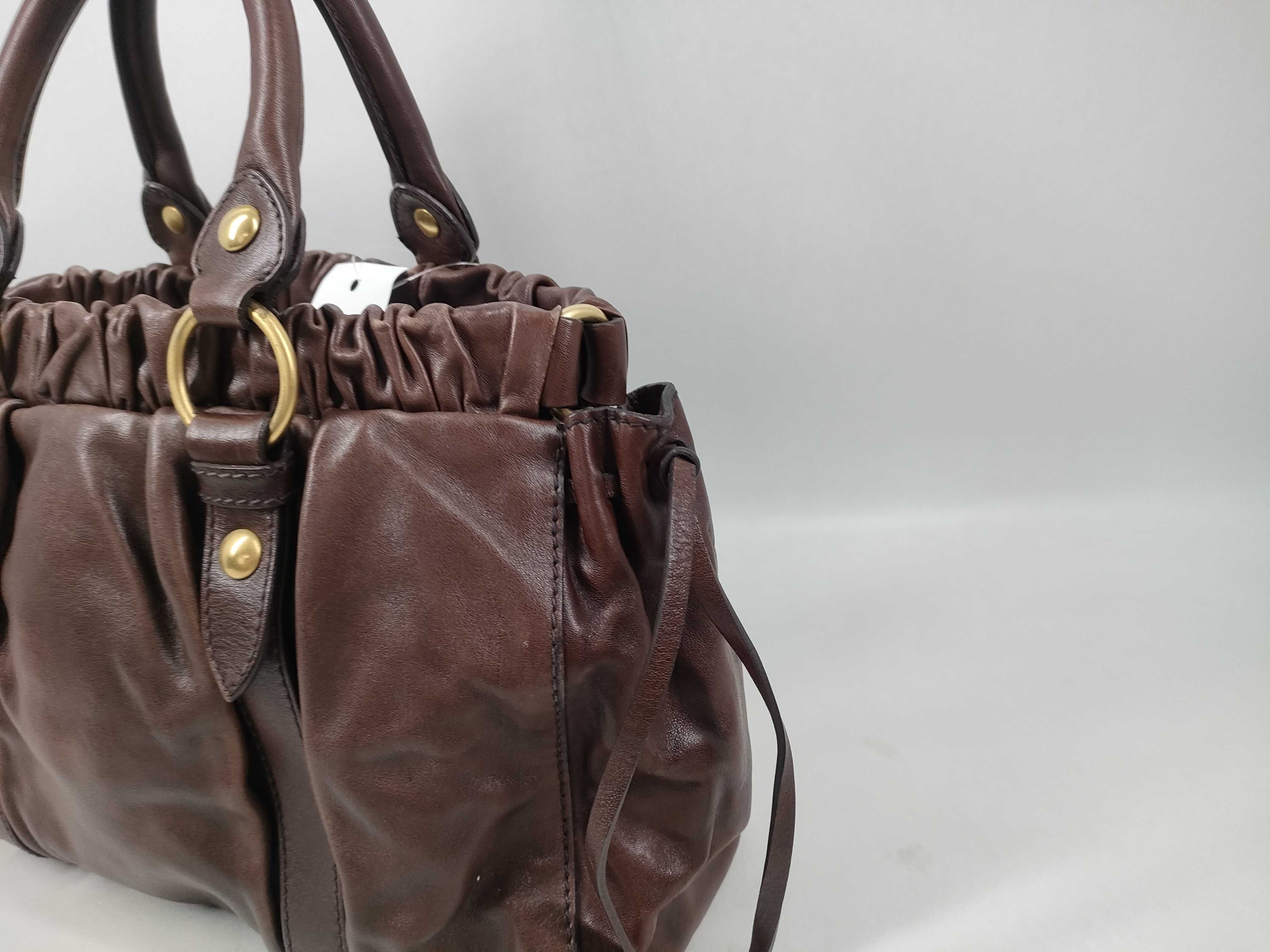 Vitello Luxe Gathered 2-Way Handbag — view 5