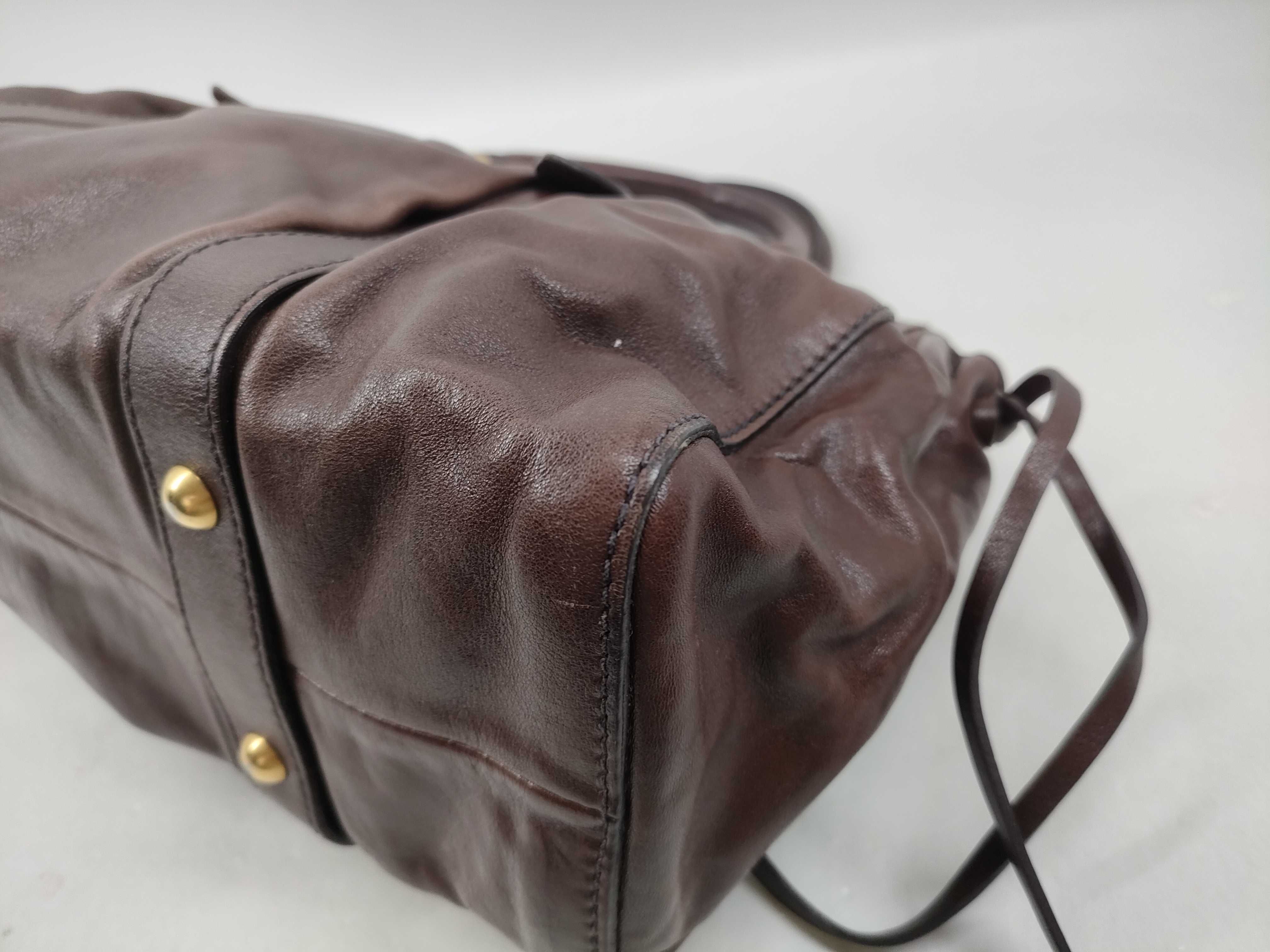 Vitello Luxe Gathered 2-Way Handbag — view 7