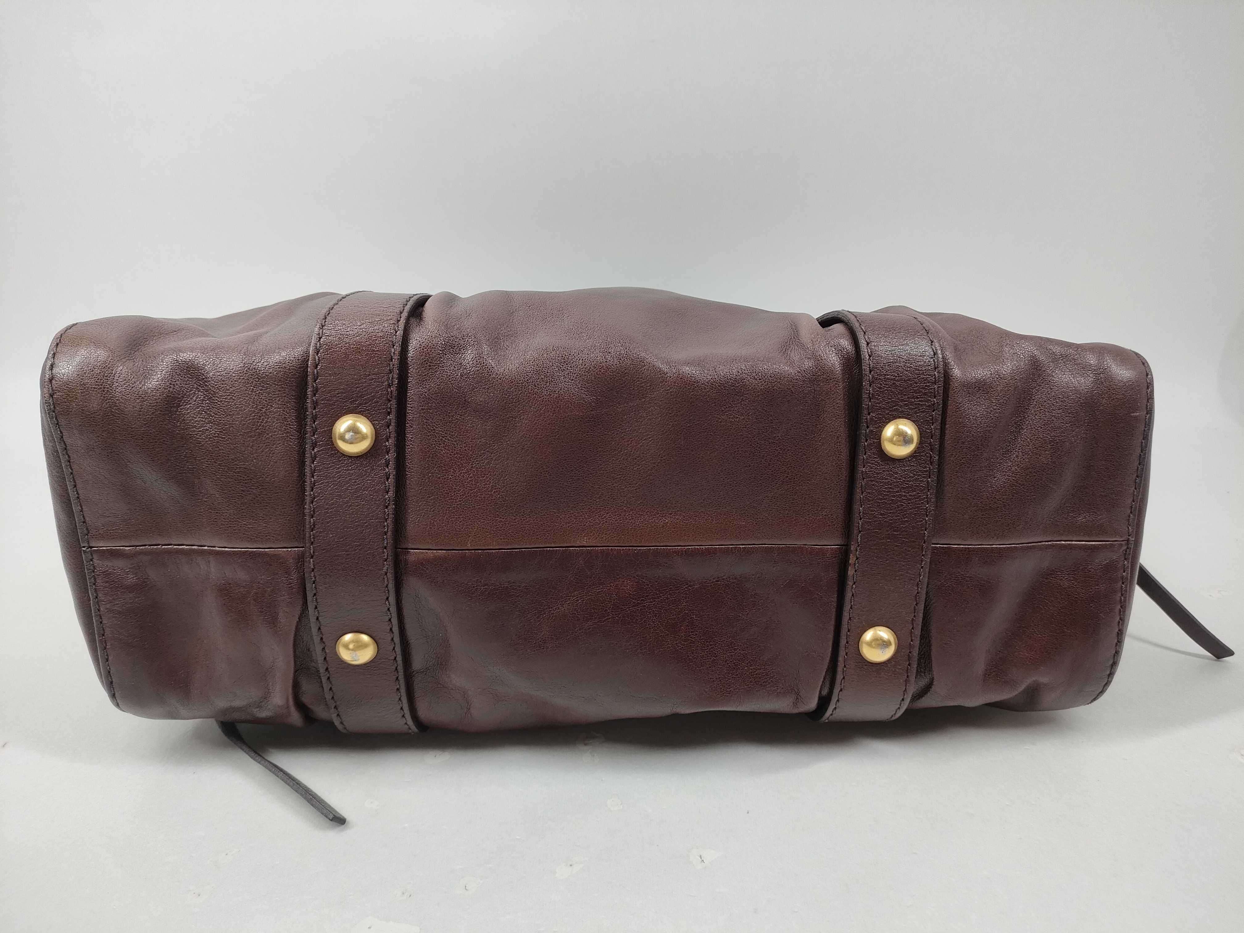 Vitello Luxe Gathered 2-Way Handbag — view 8