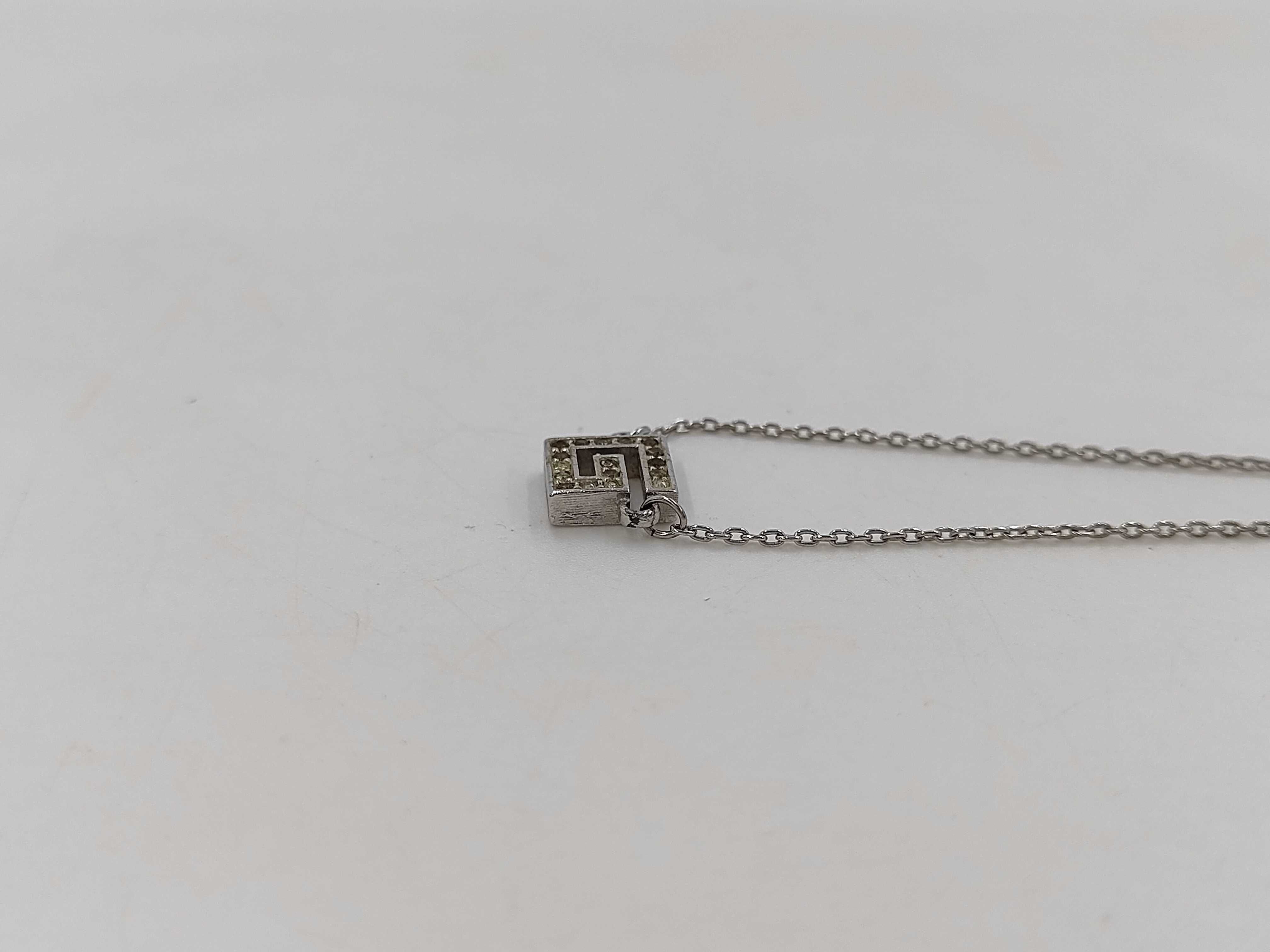 G logo rhinestone necklace — view 2