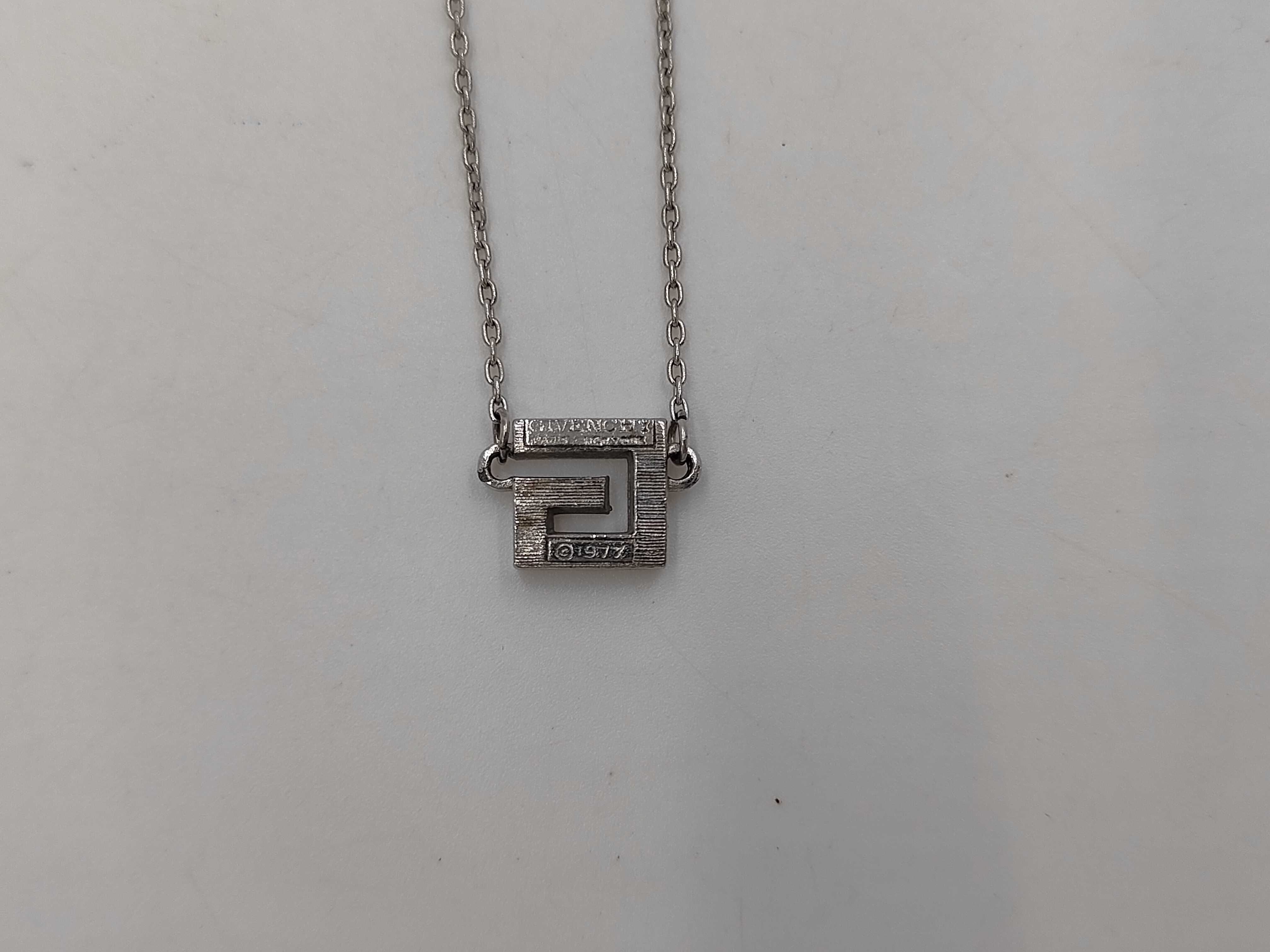G logo rhinestone necklace — view 3