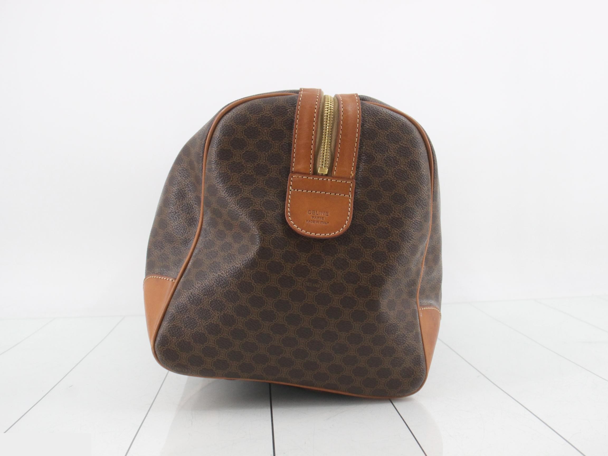 Macadam Boston Bag Brown with Key and Name Tag — view 3