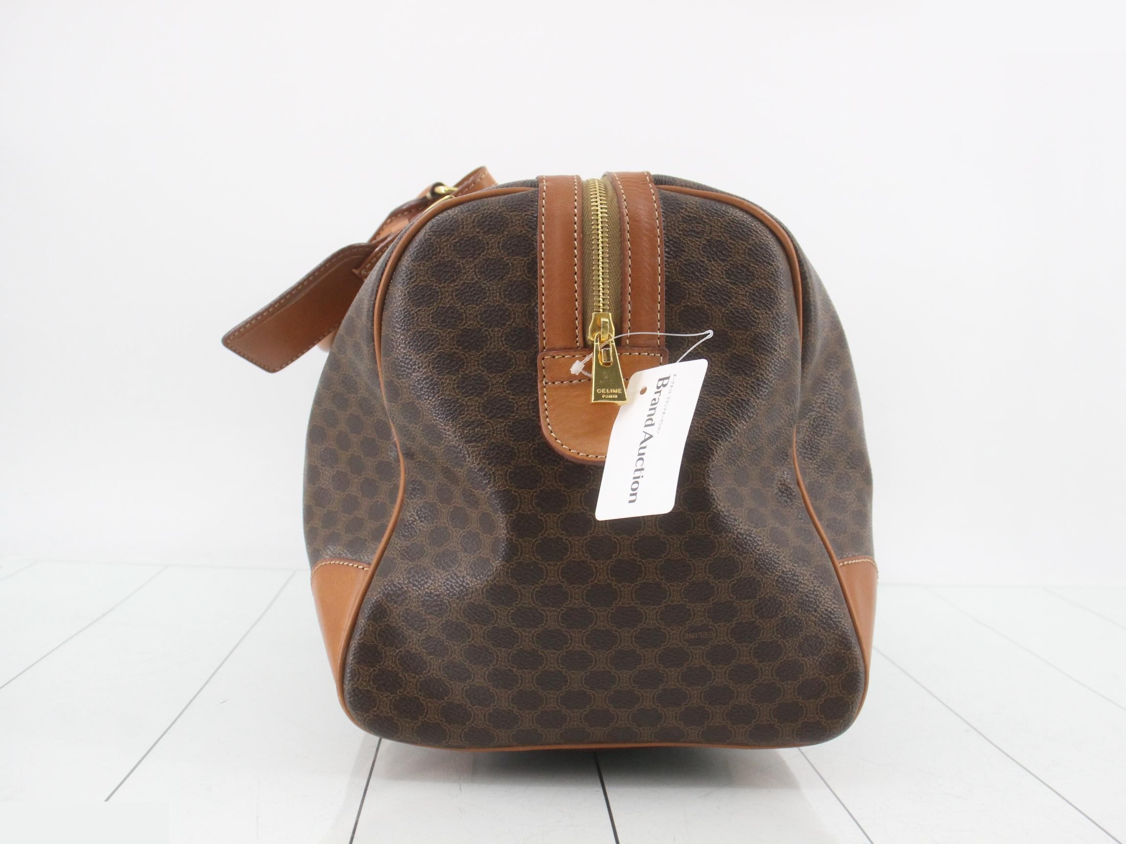 Macadam Boston Bag Brown with Key and Name Tag — view 4