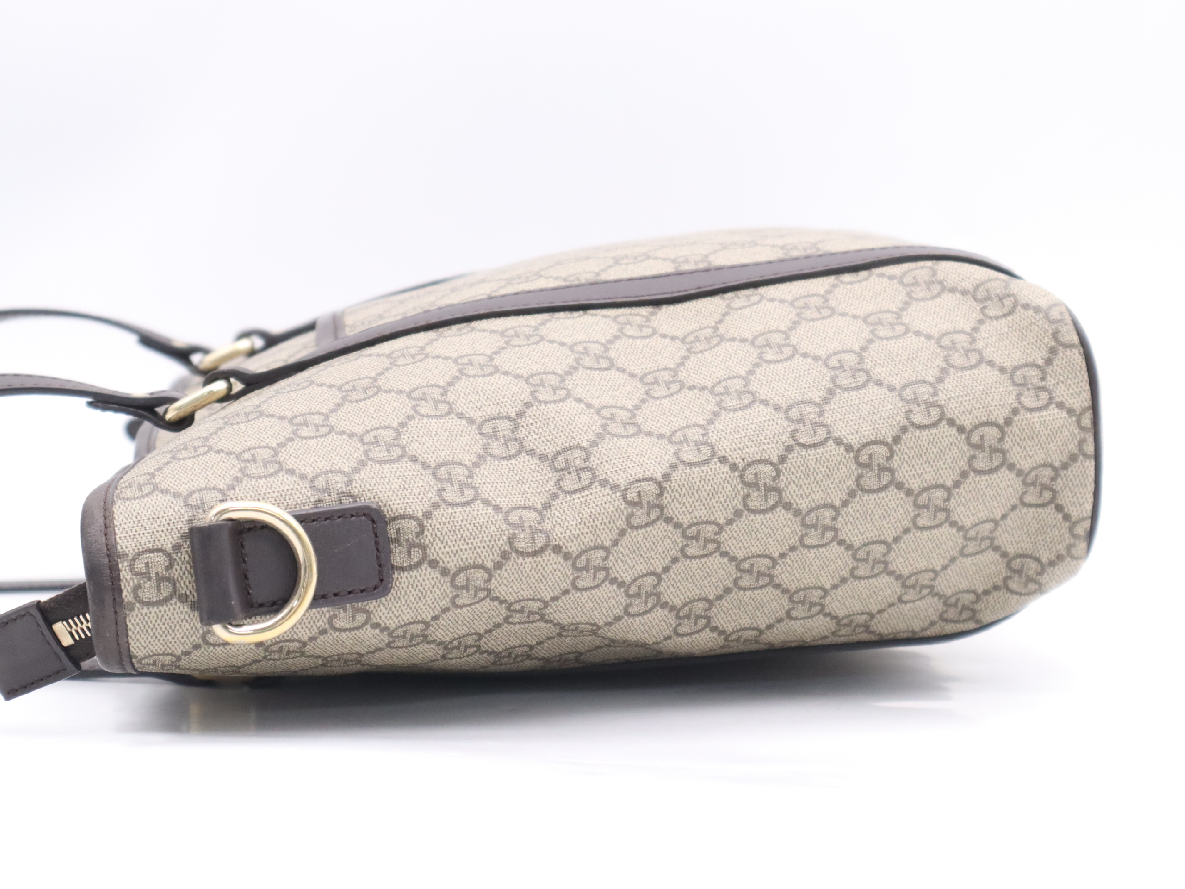 388929 Canvas x Leather GG Supreme Tote Bag Beige Gold Hardware Tote Bag — view 3