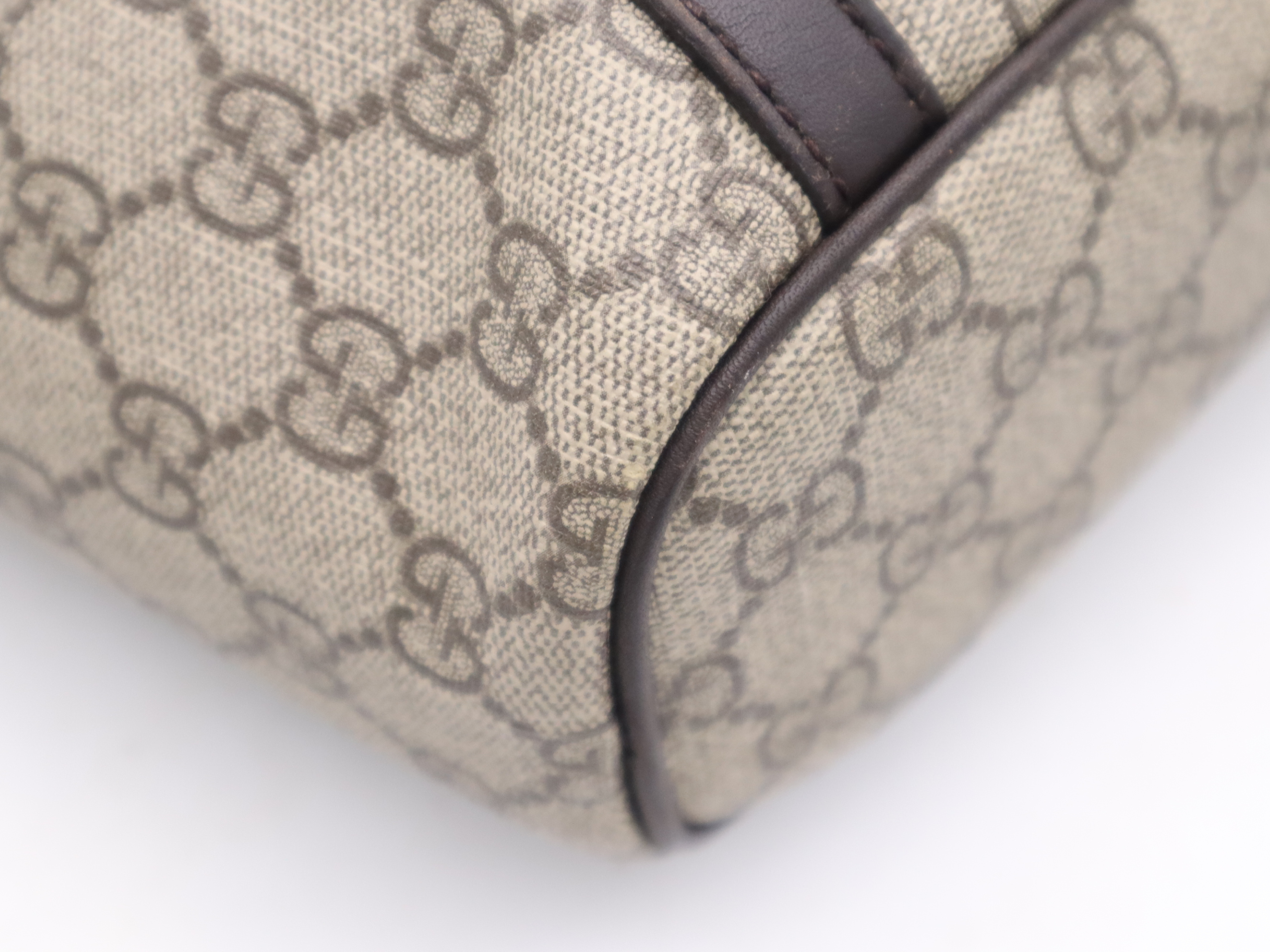 388929 Canvas x Leather GG Supreme Tote Bag Beige Gold Hardware Tote Bag — view 9