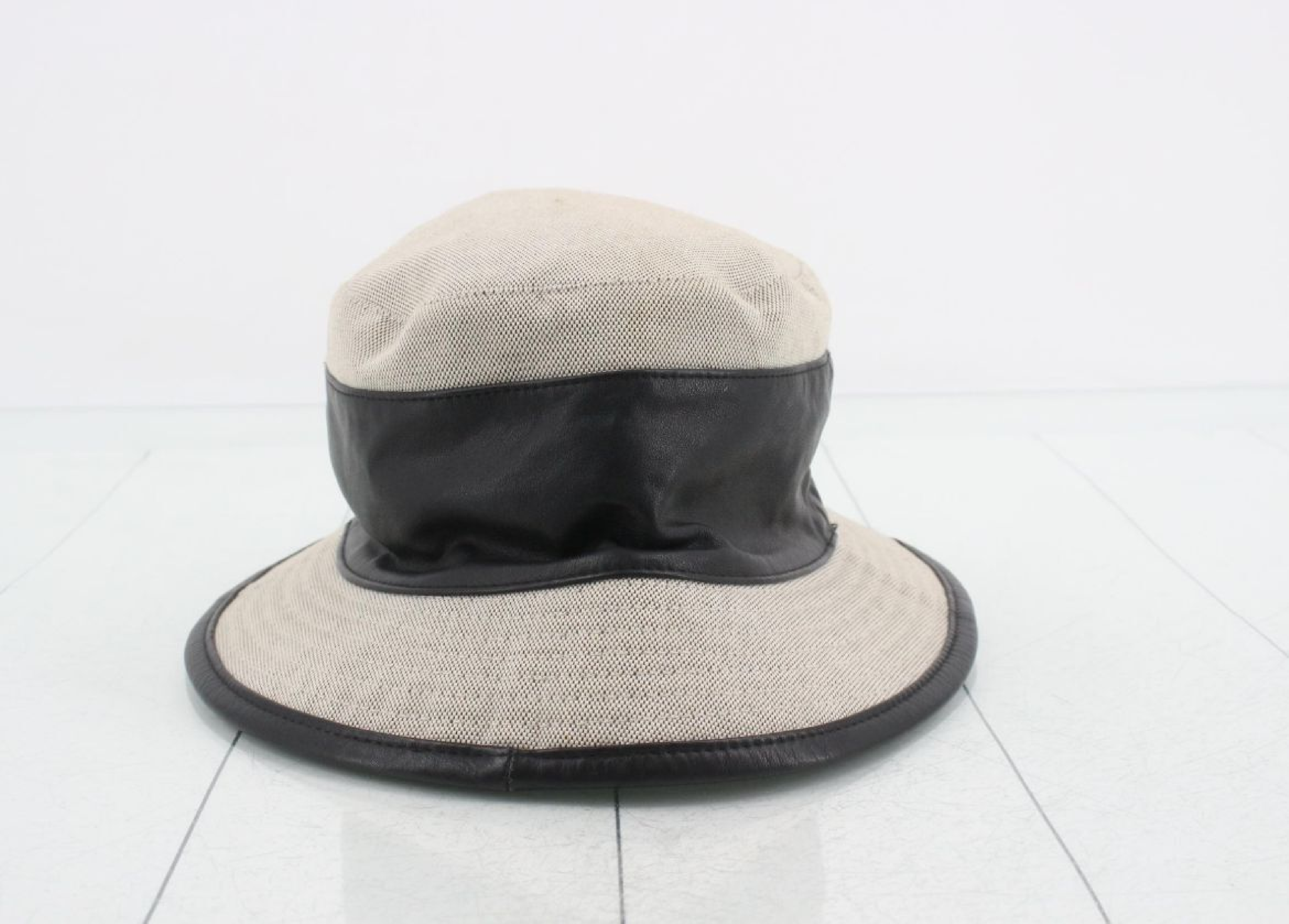 Leather Canvas Hat, Size 58, Other Accessories — view 2