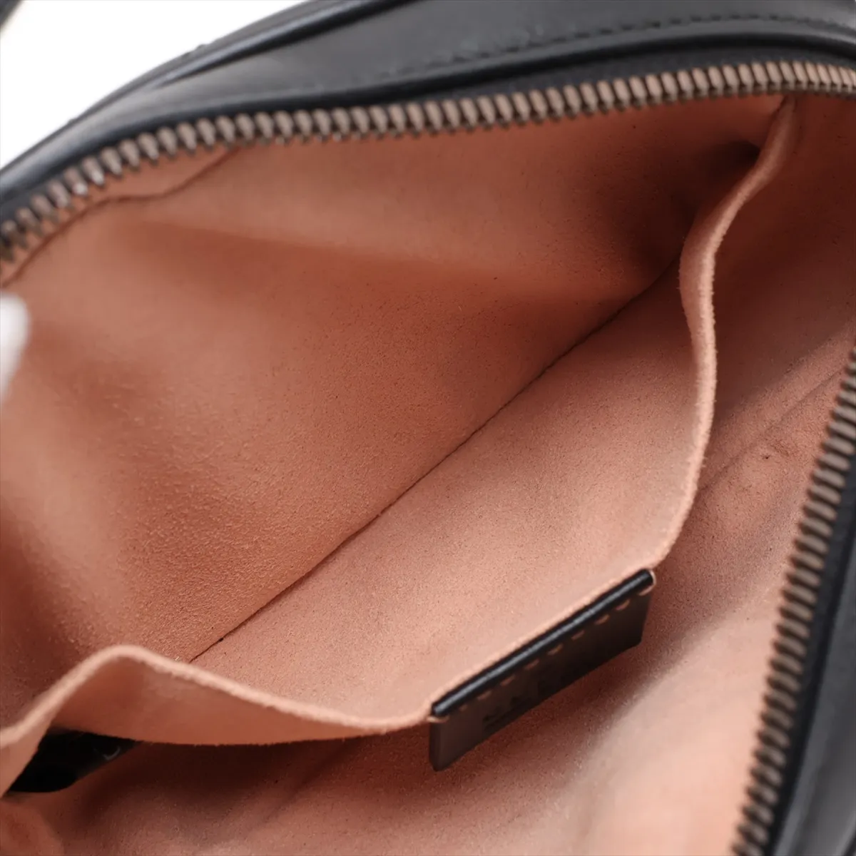 GG Marmont 476484 Leather Waist Pouch, Black — view 7