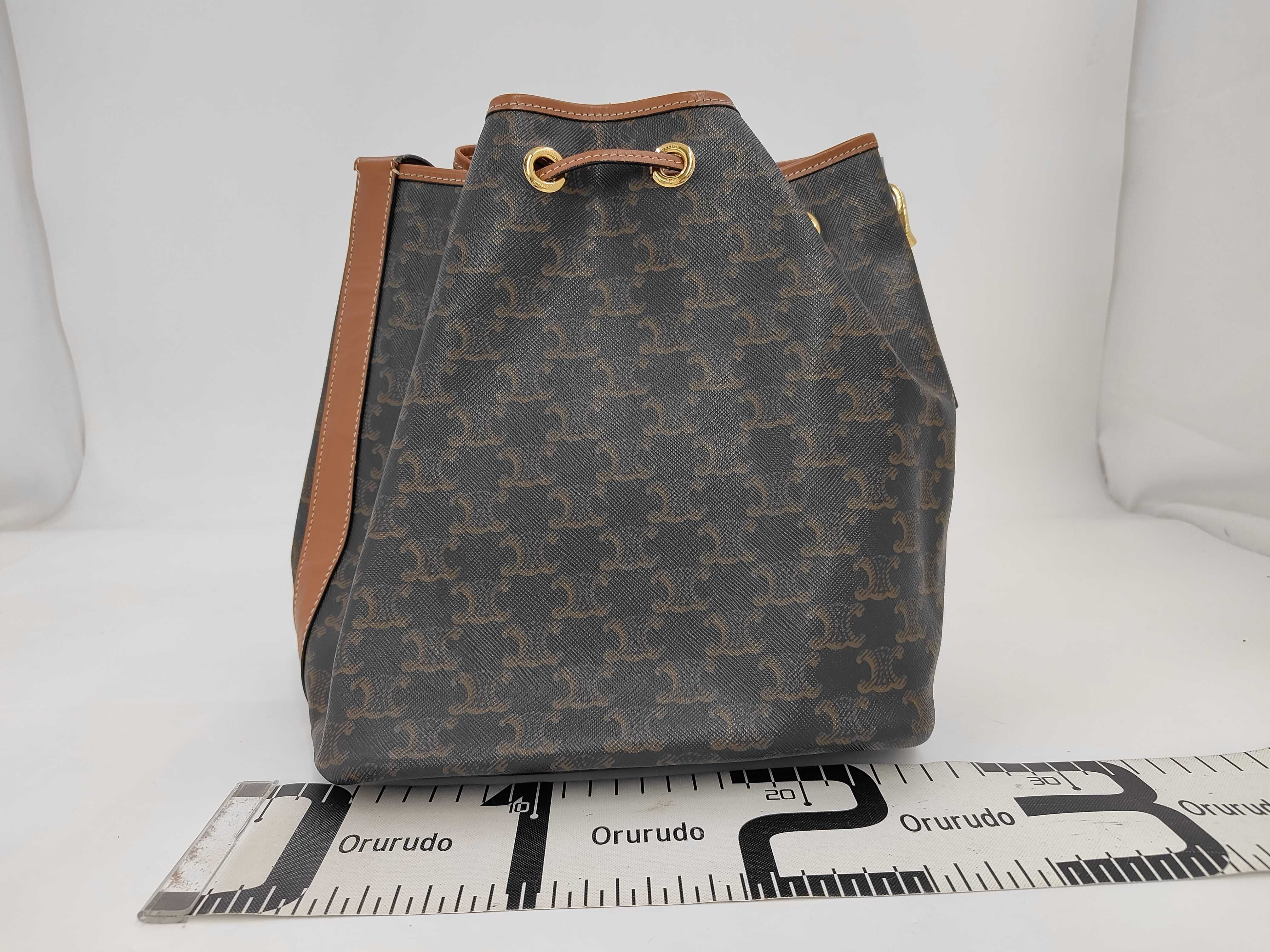 Tan Drawstring Bag Shoulder Bag — view 2