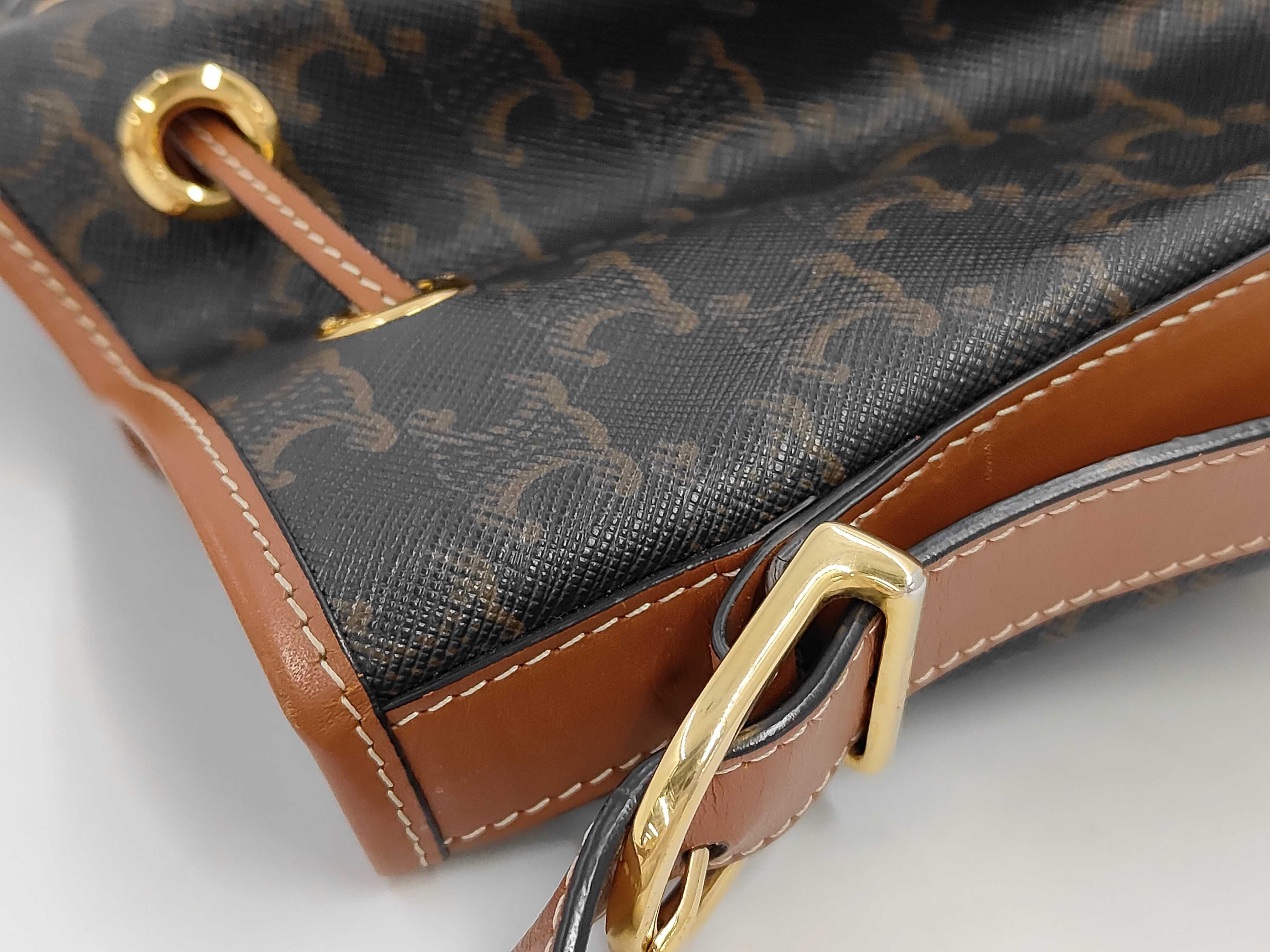 Tan Drawstring Bag Shoulder Bag — view 5