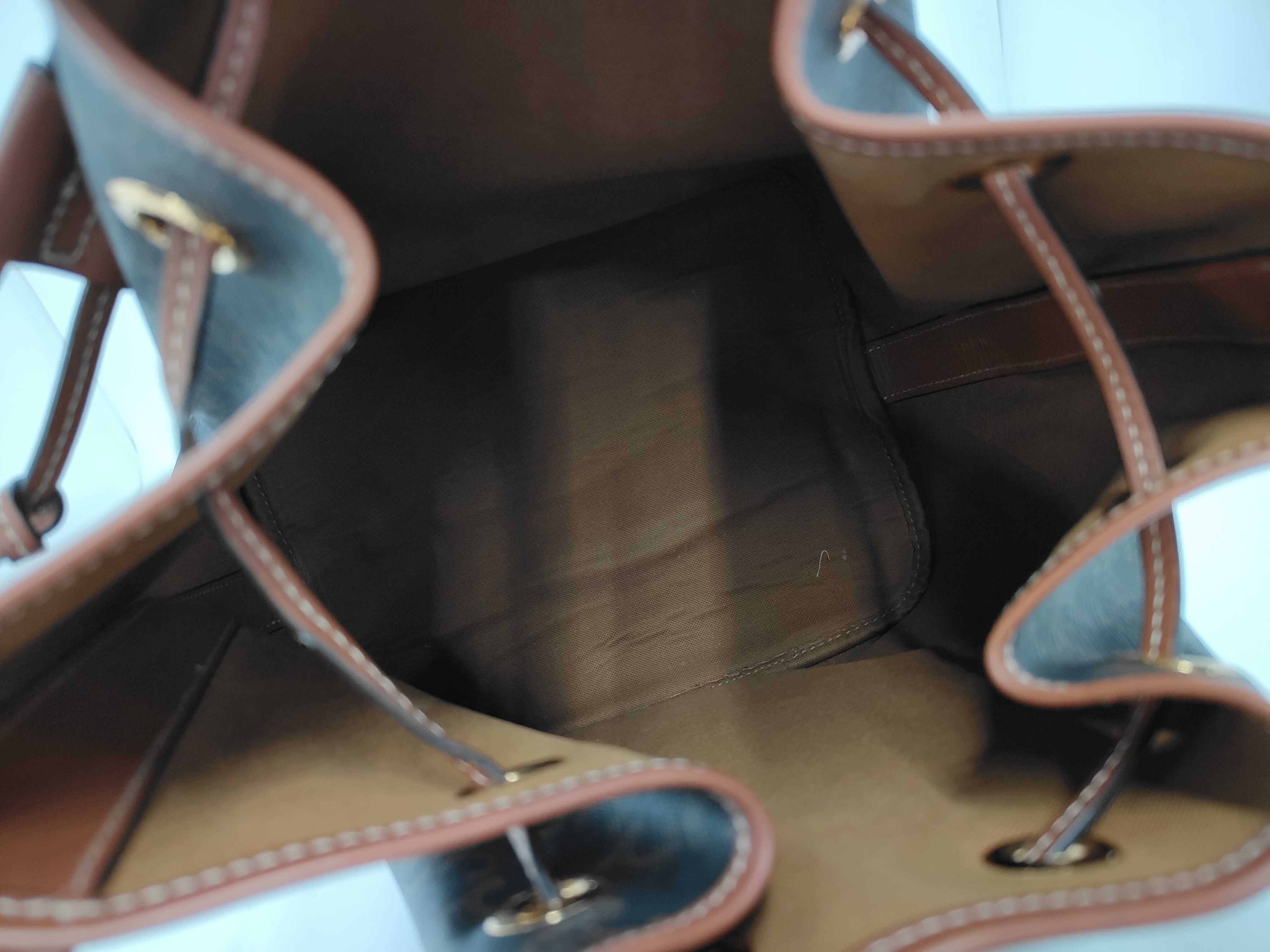 Tan Drawstring Bag Shoulder Bag — view 9