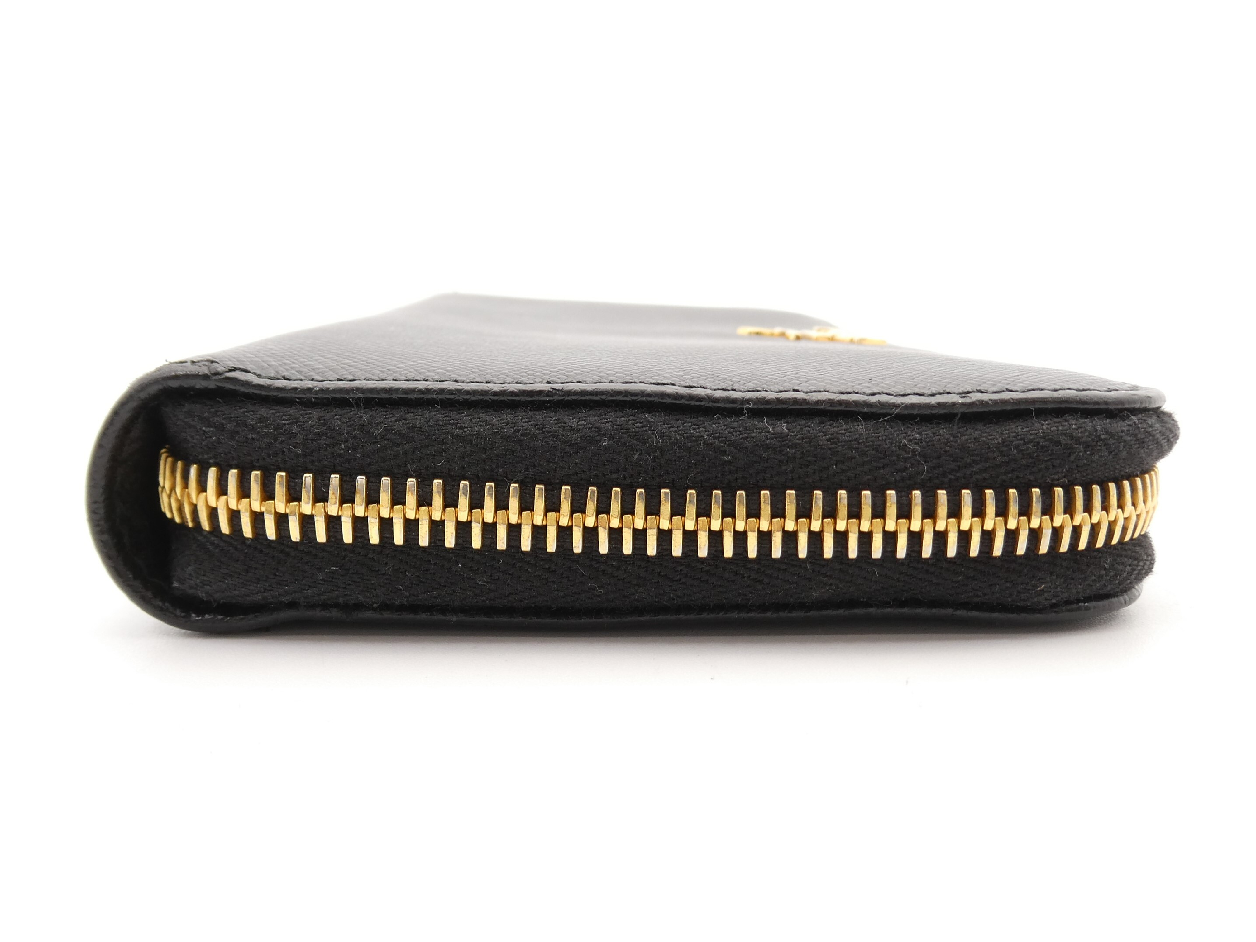 Logo Saffiano Round Zip Wallet — view 3