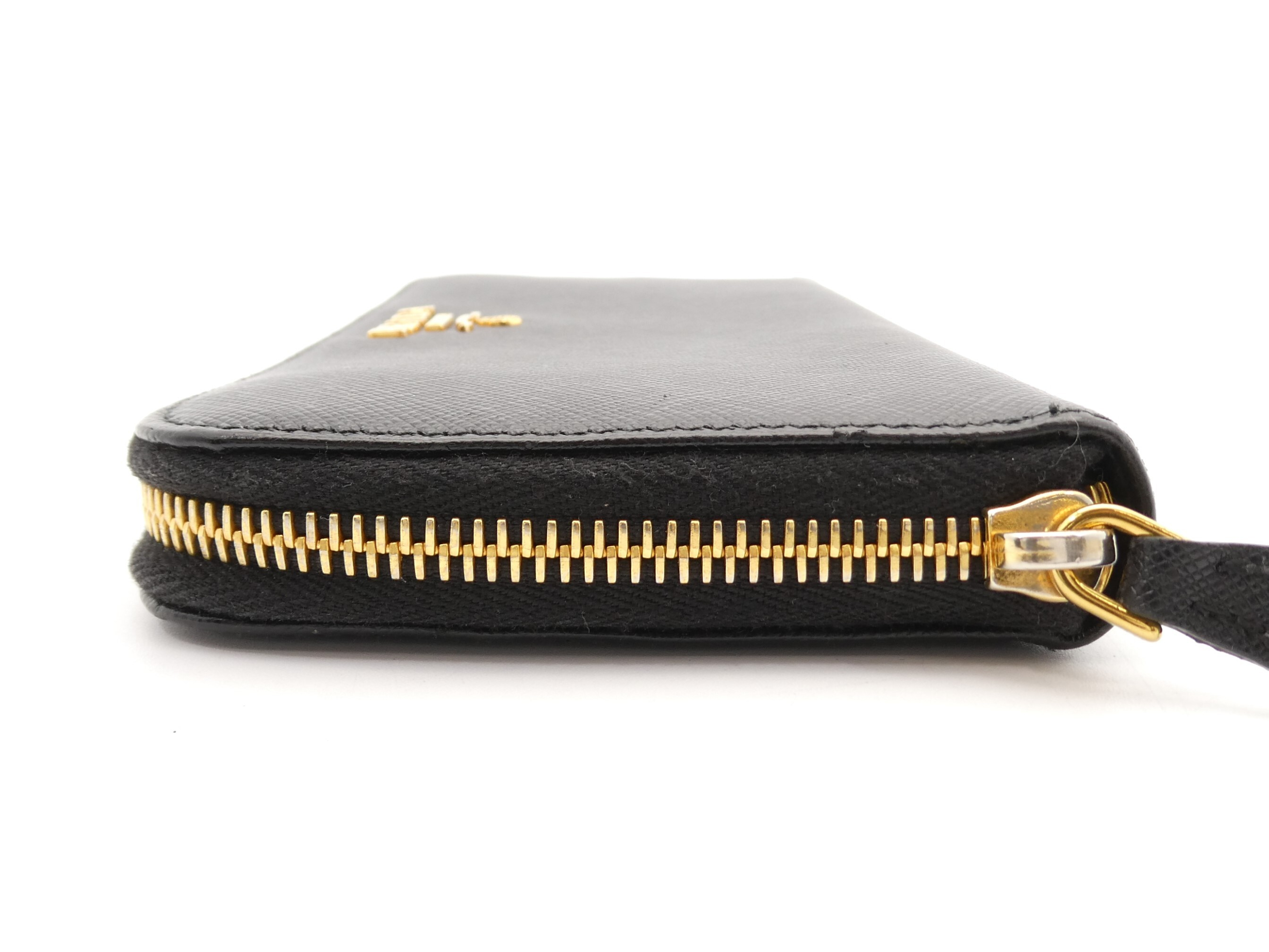 Logo Saffiano Round Zip Wallet — view 4