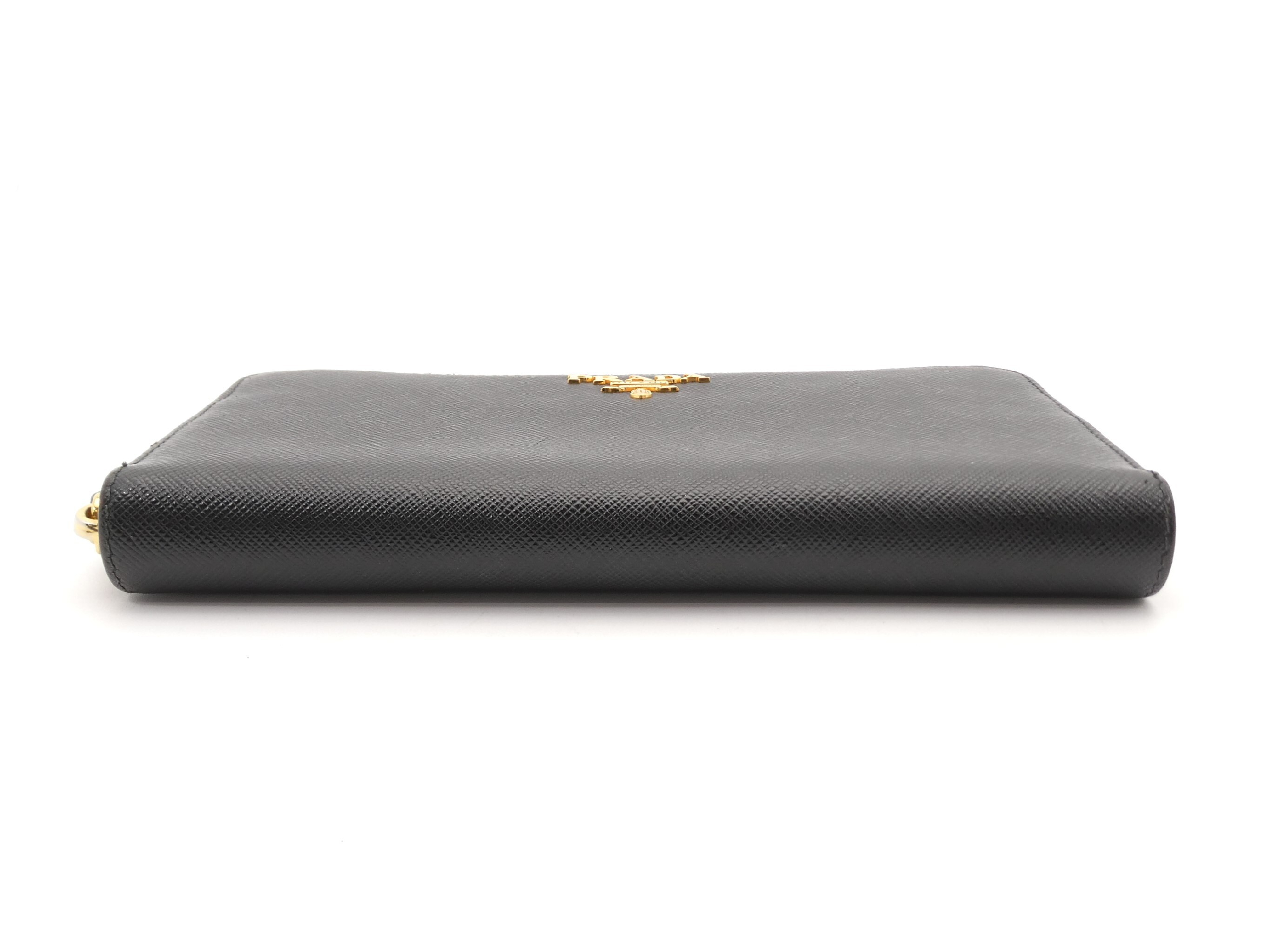 Logo Saffiano Round Zip Wallet — view 5
