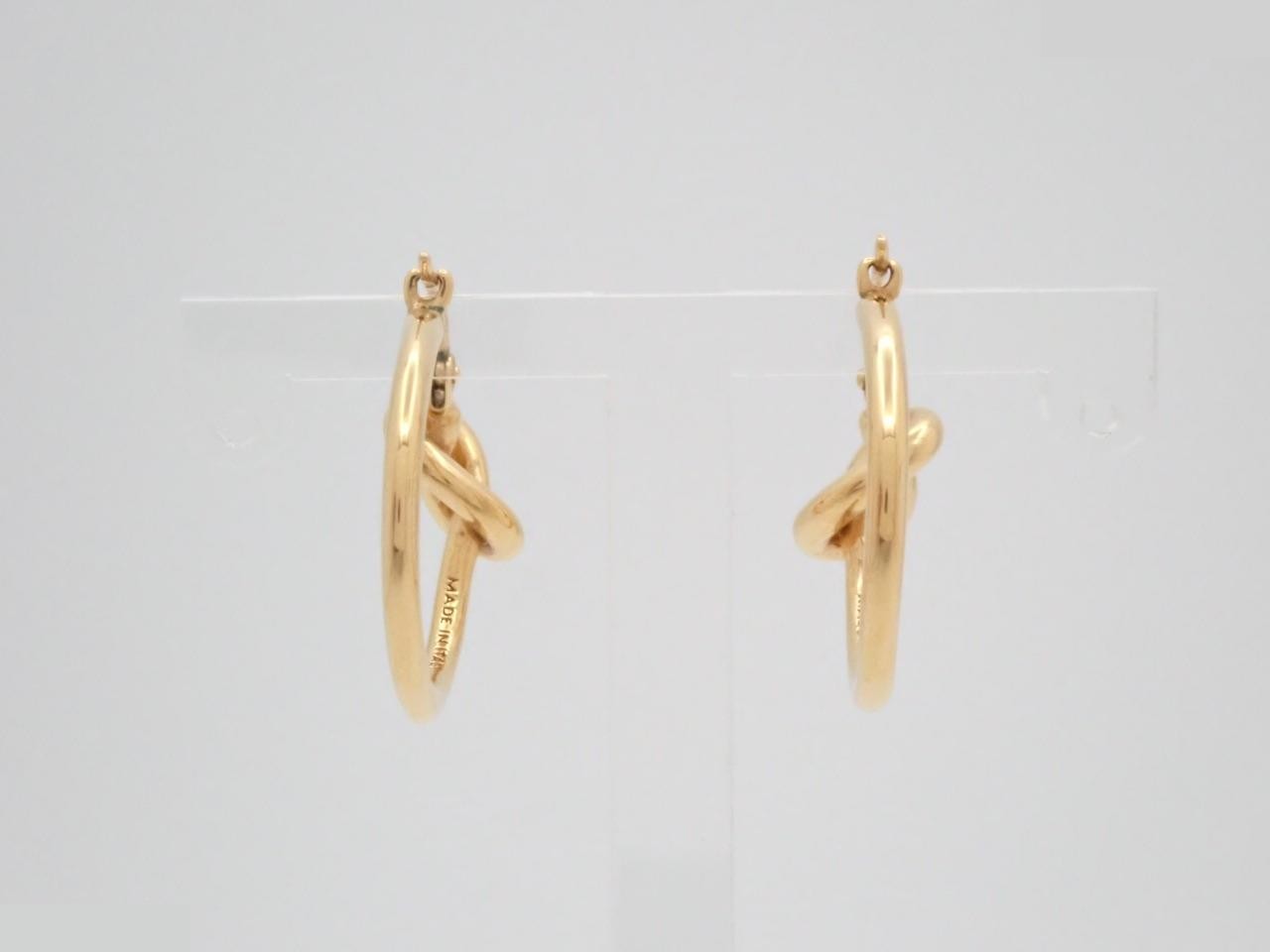 Knot hoop earrings — view 2