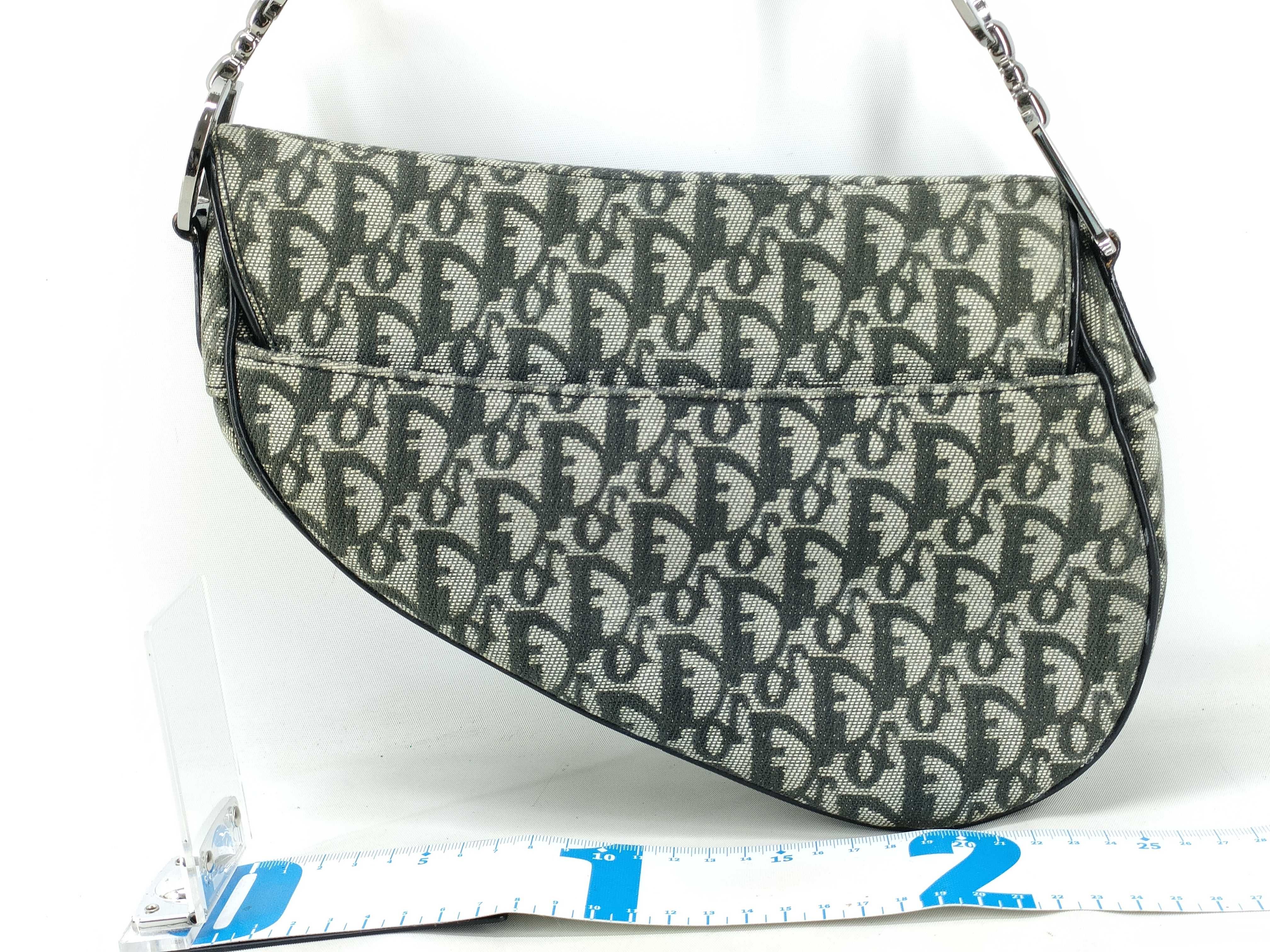 Trotter Dior Saddle Bag One Shoulder Bag Oblique Canvas Shoulder Bag — view 2