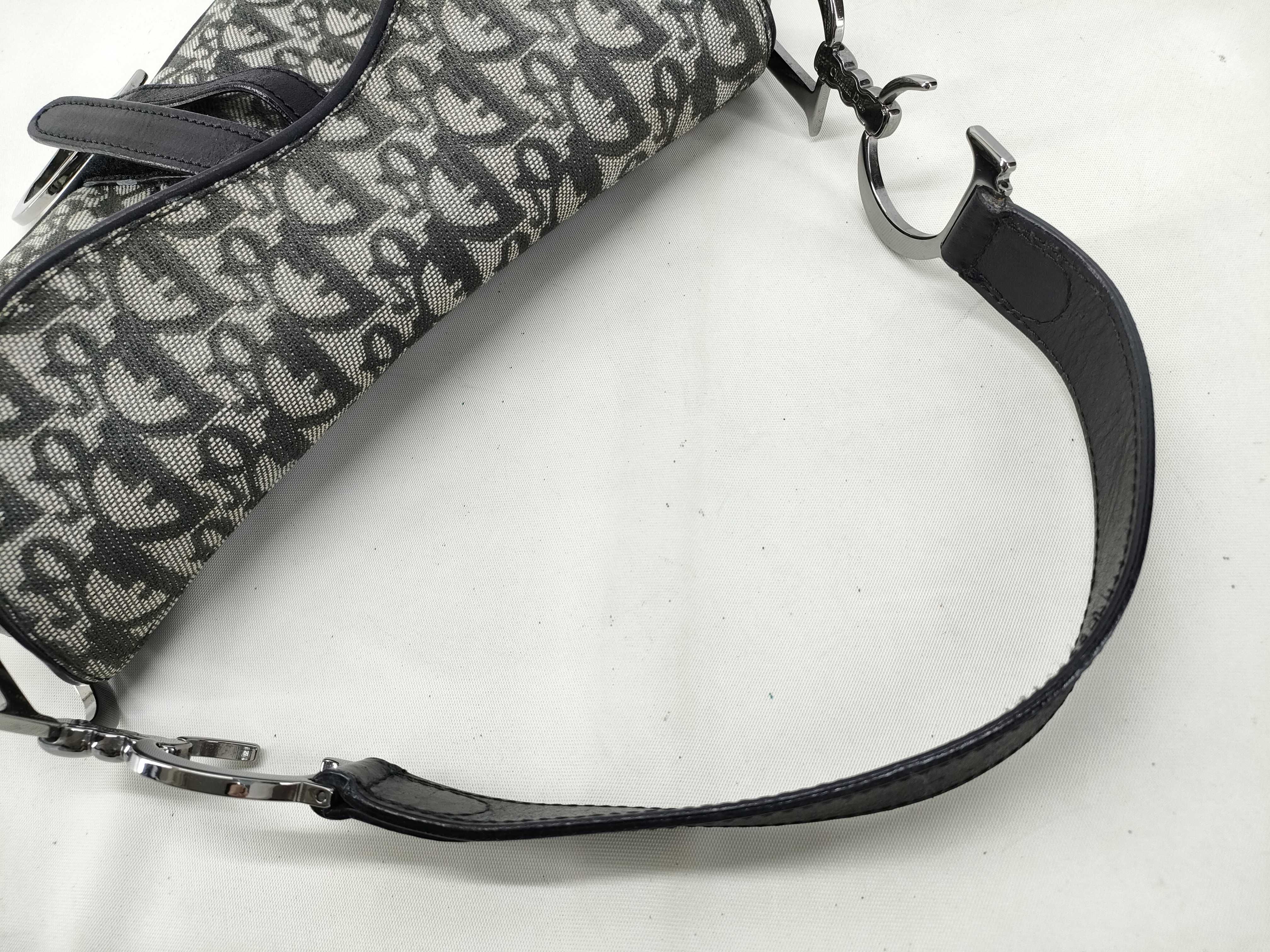 Trotter Dior Saddle Bag One Shoulder Bag Oblique Canvas Shoulder Bag — view 5