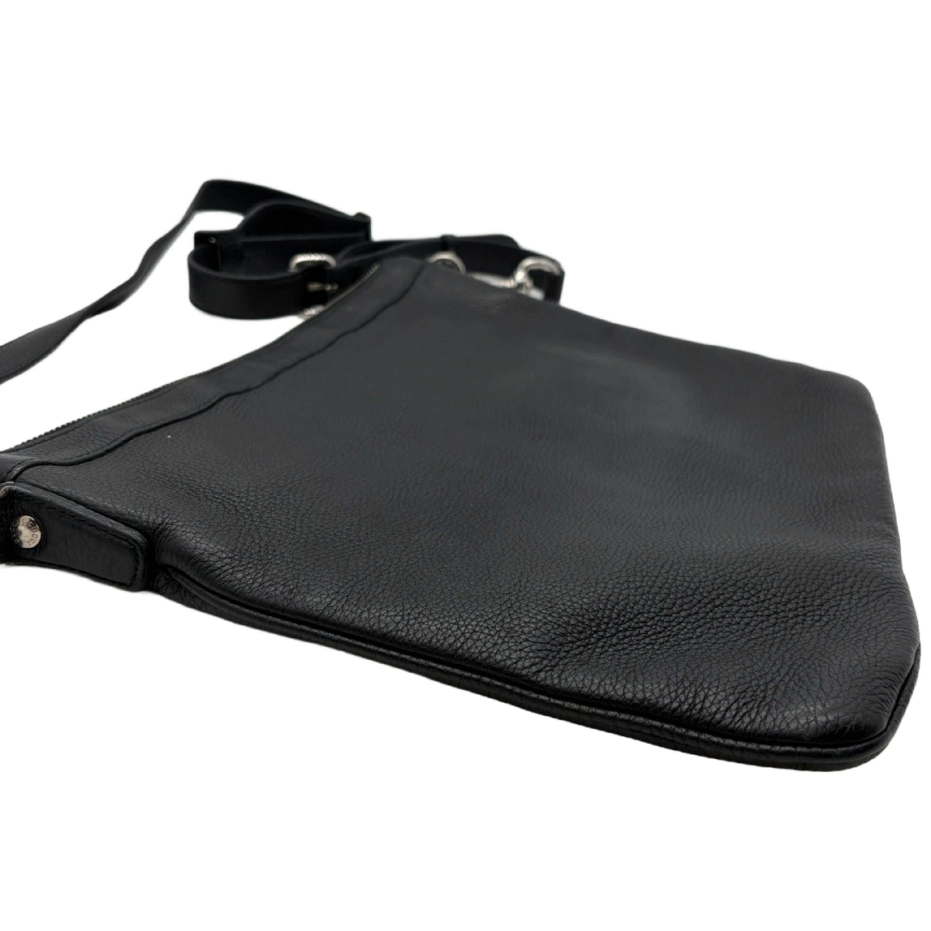 grained leather shoulder bag — view 4