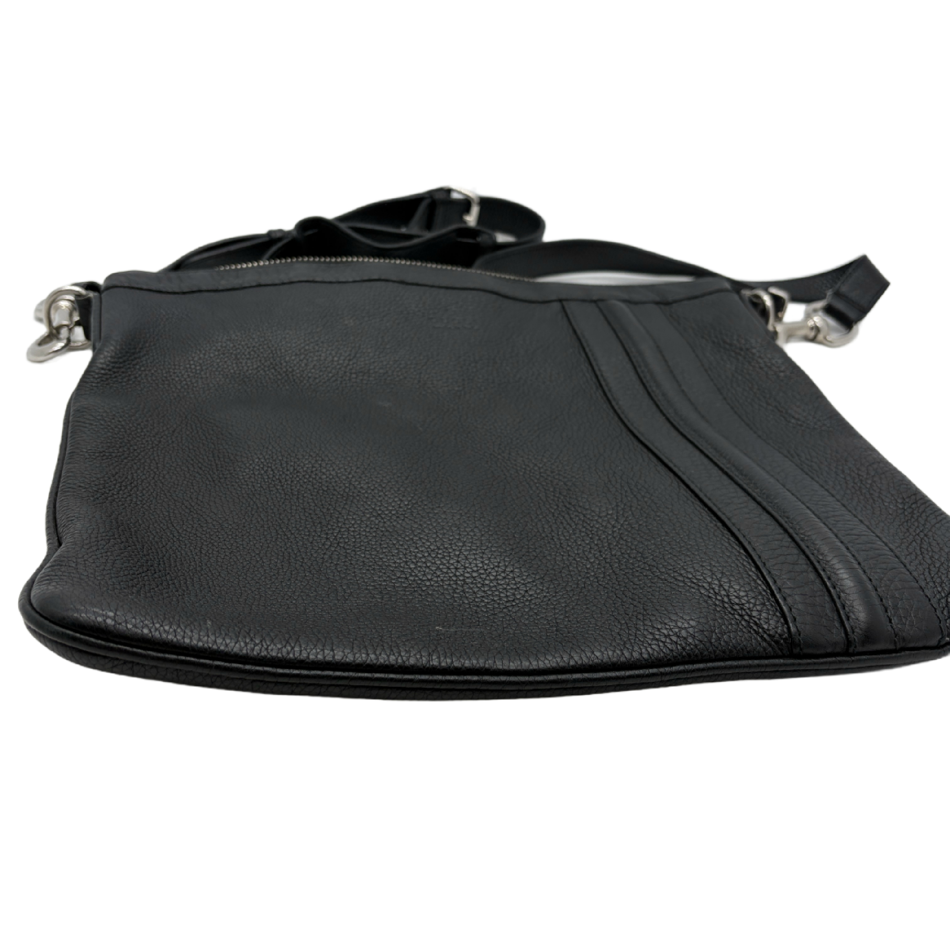 grained leather shoulder bag — view 6