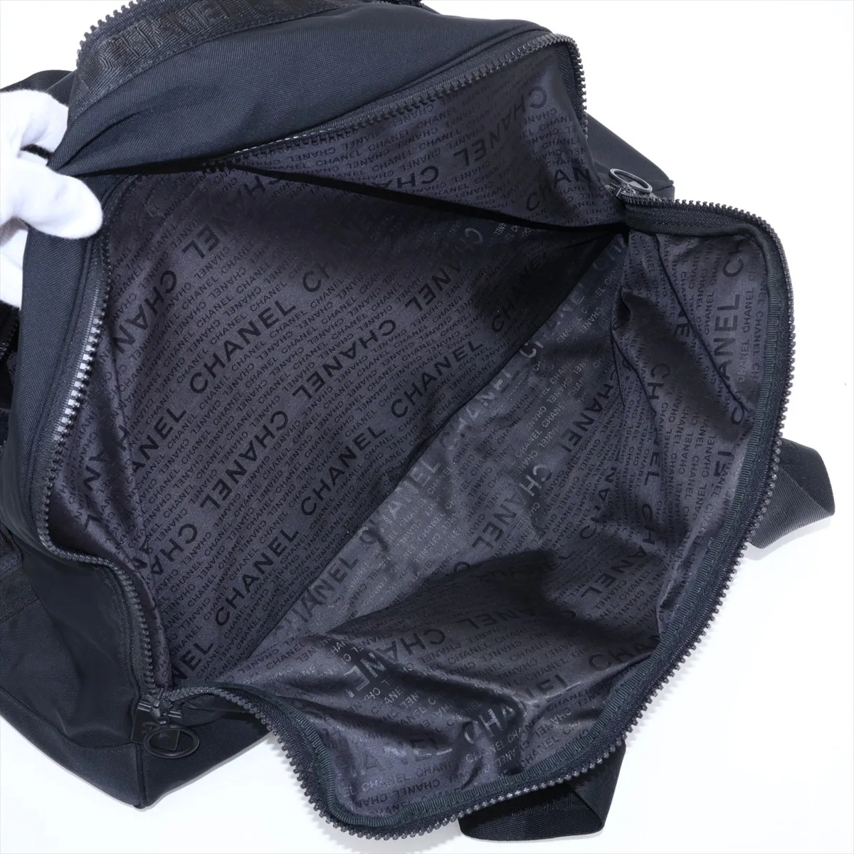 Sport Line Nylon Boston Bag, Black with Black Hardware, Item No. 7843849 (Serial Number 7) — view 9