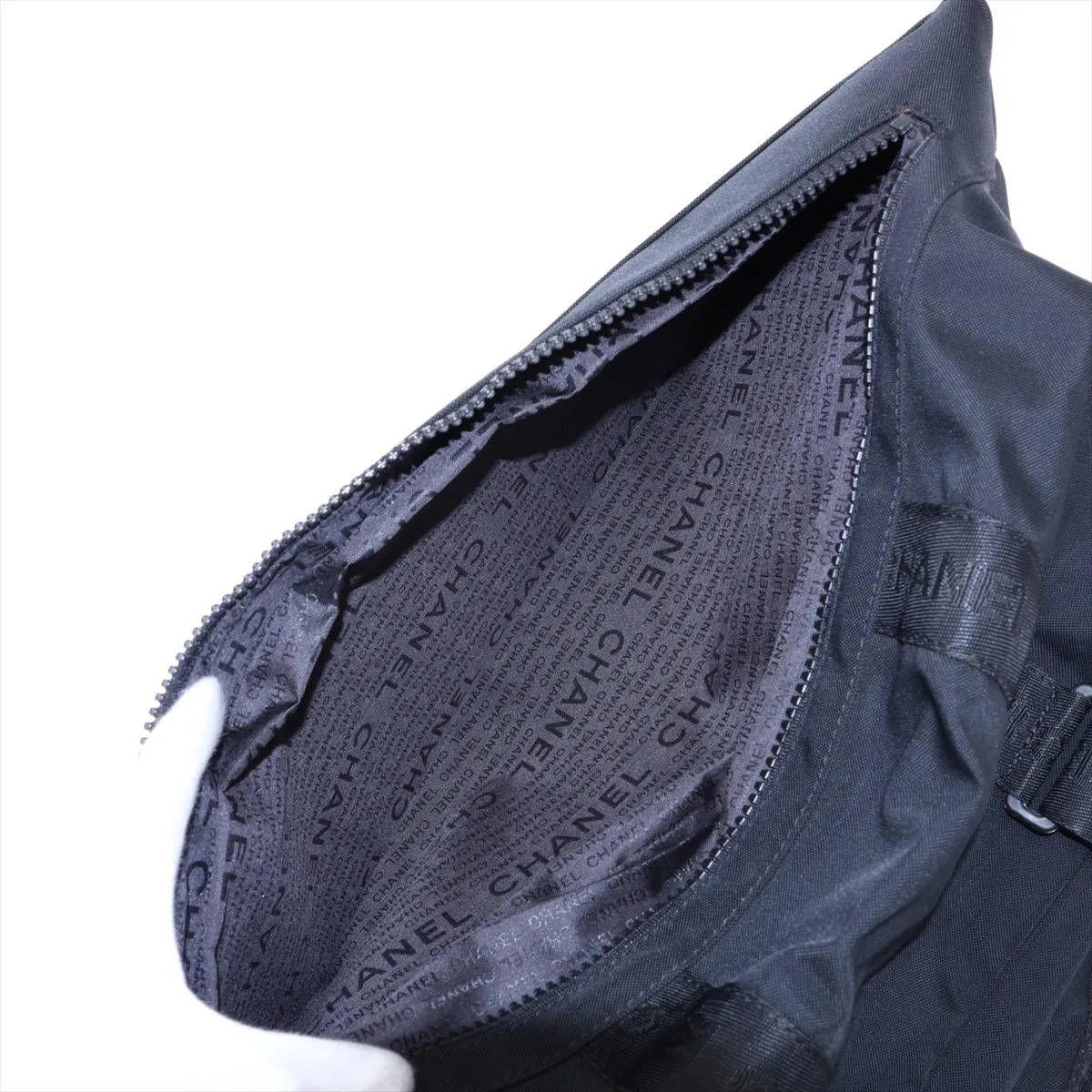 Sport Line Nylon Boston Bag, Black with Black Hardware, Item No. 7843849 (Serial Number 7) — view 10