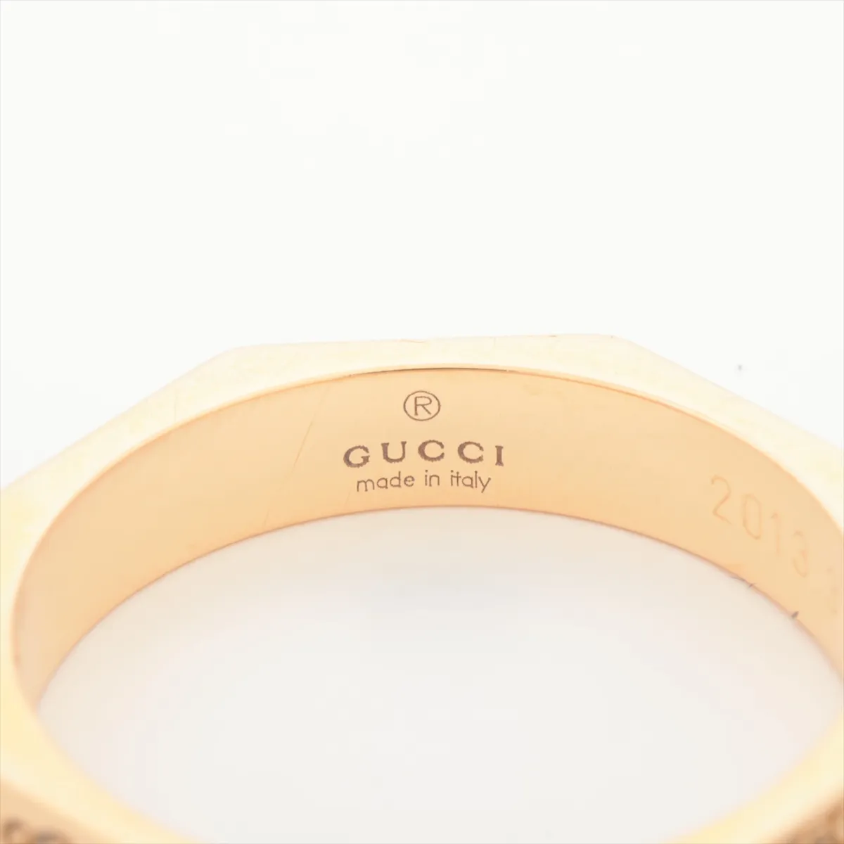 Octagonal Diamond Ring, 750 (PG), 3.6g, 11 Initials, Scratches — view 5