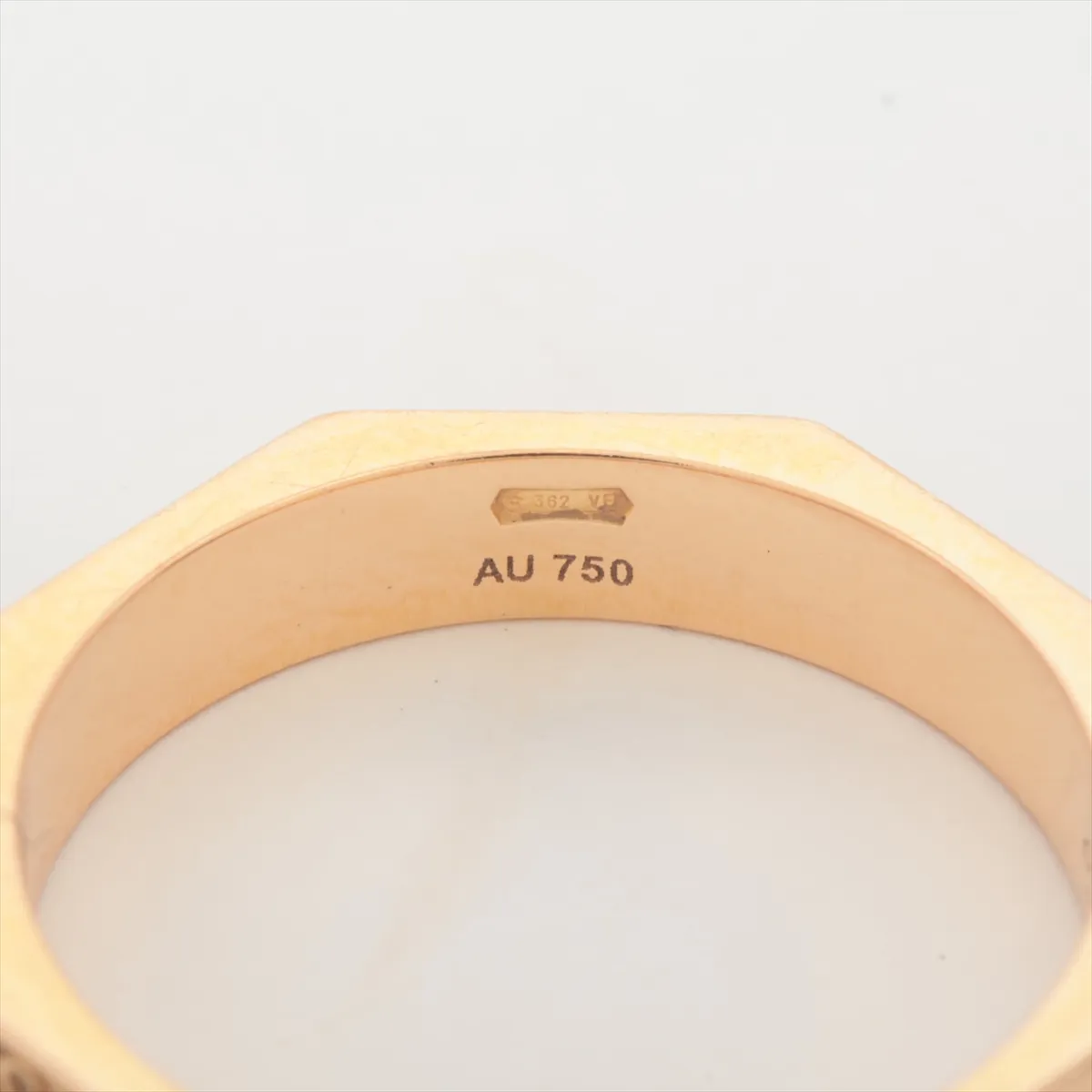 Octagonal Diamond Ring, 750 (PG), 3.6g, 11 Initials, Scratches — view 8