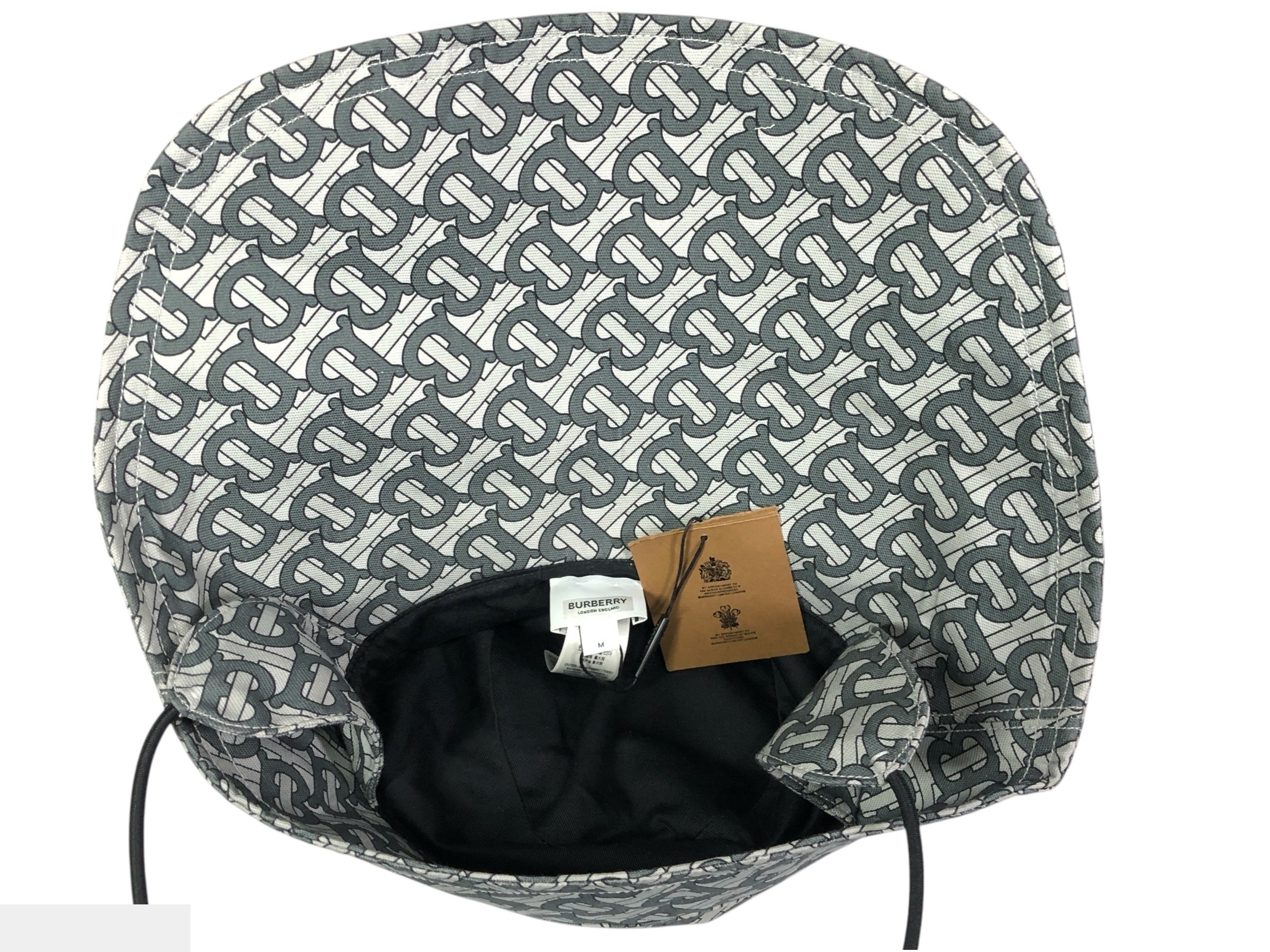 Unused, with tags attached, Burberry bucket hat, TB all-over pattern. — view 7