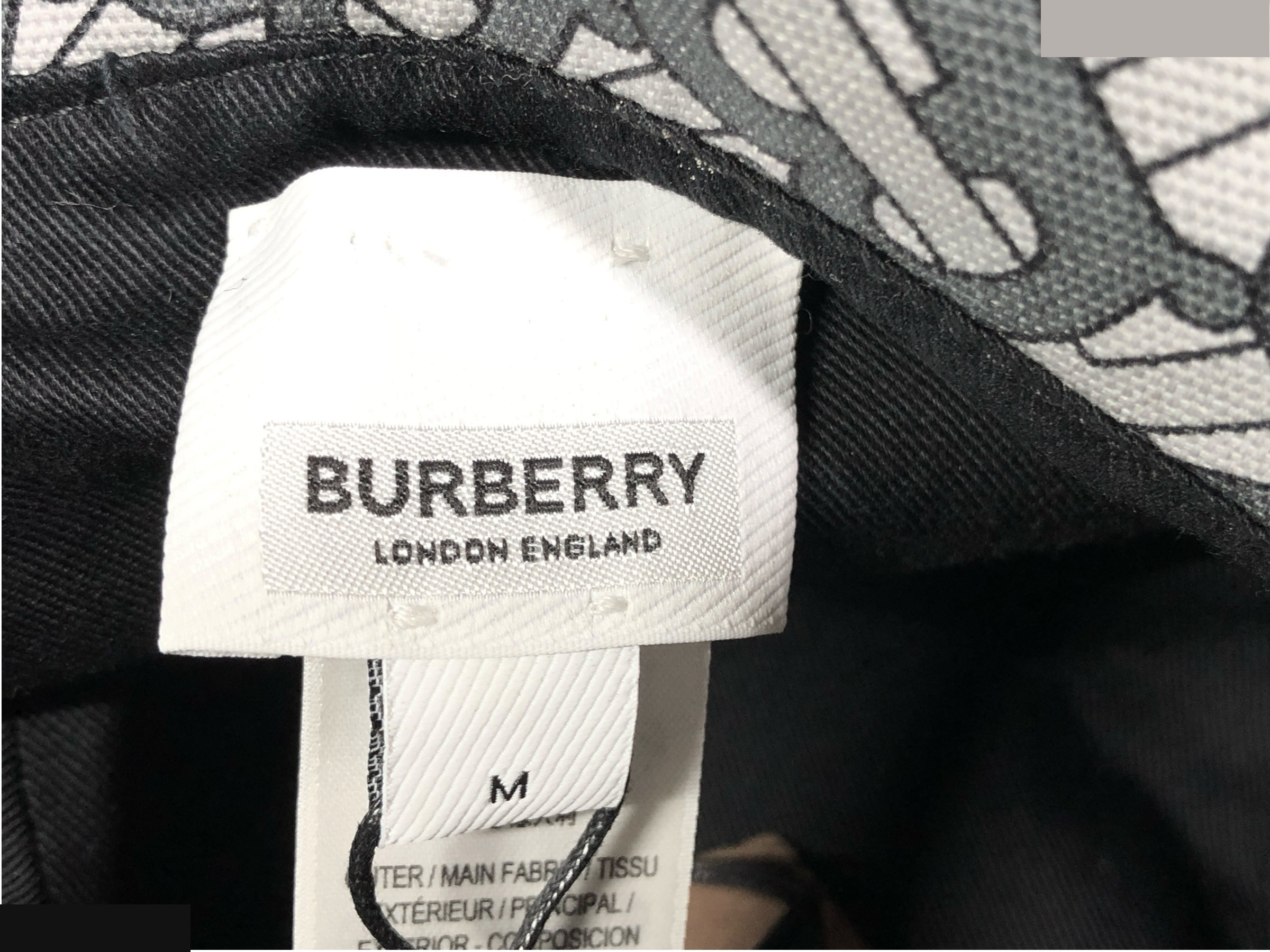 Unused, with tags attached, Burberry bucket hat, TB all-over pattern. — view 10
