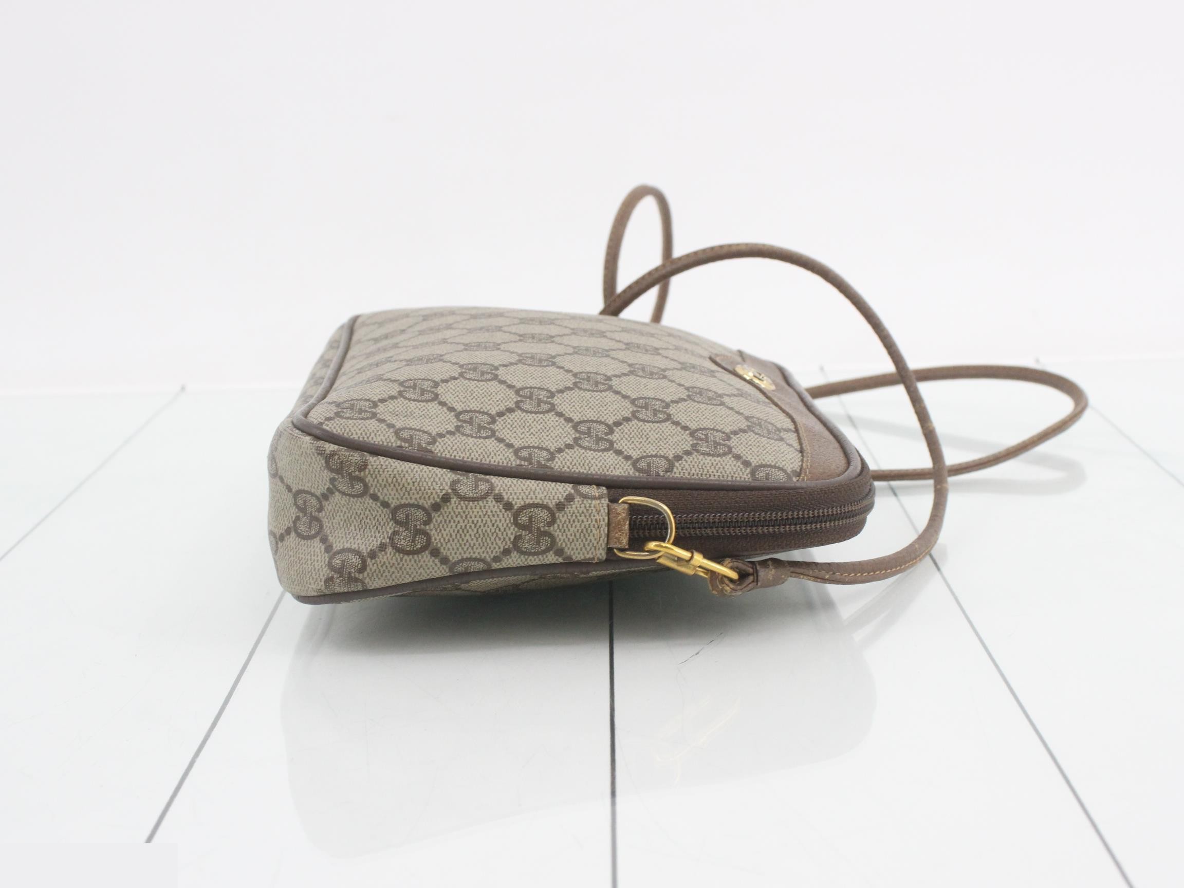 Vintage Gucci PVC Shoulder Bag, Beige — view 3